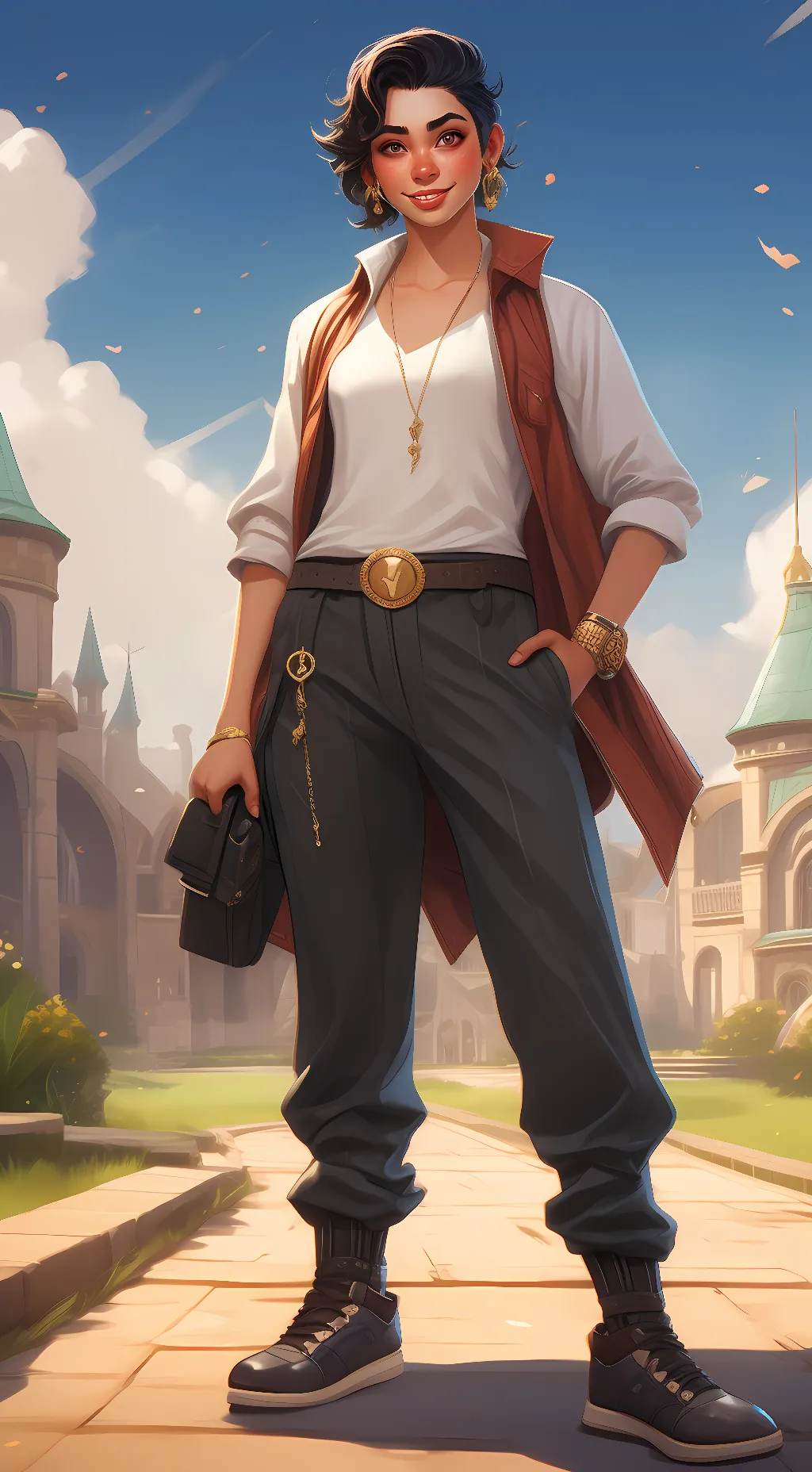 ai character: tely bella background