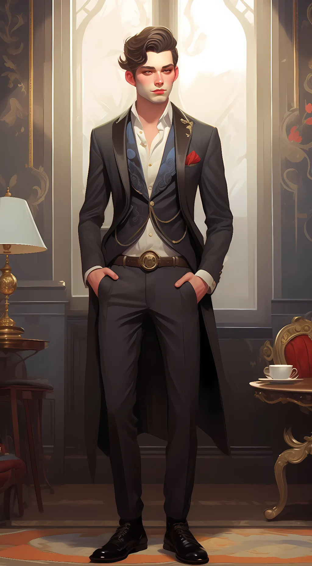 ai character: lester  background