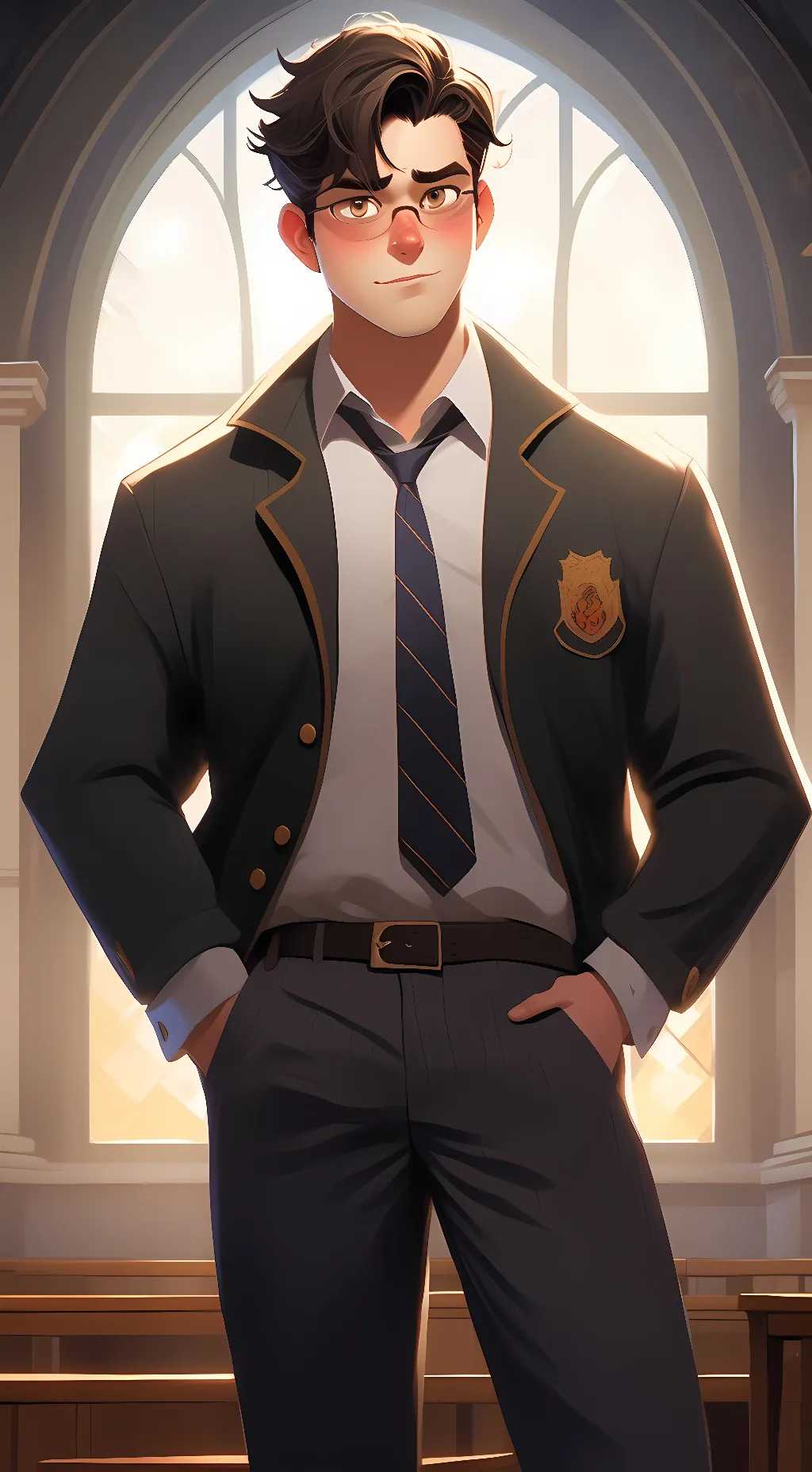 ai character: Leo background