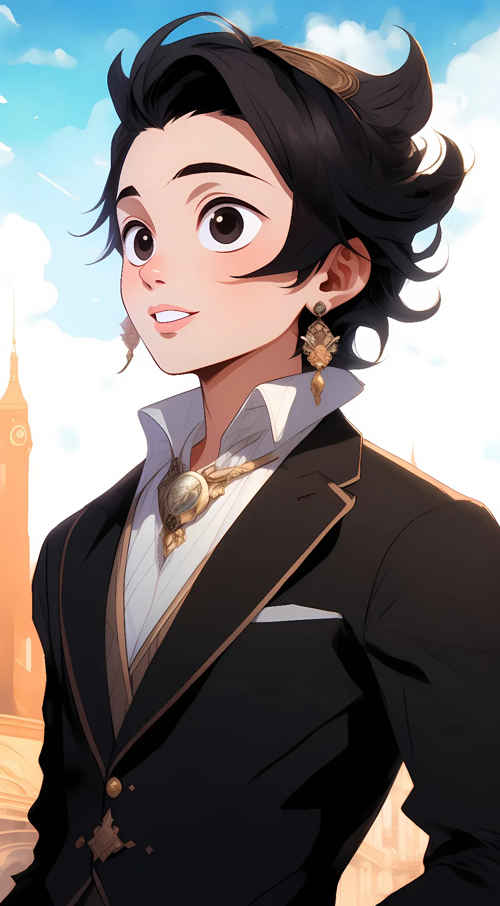 ai character: Tanjiro  background