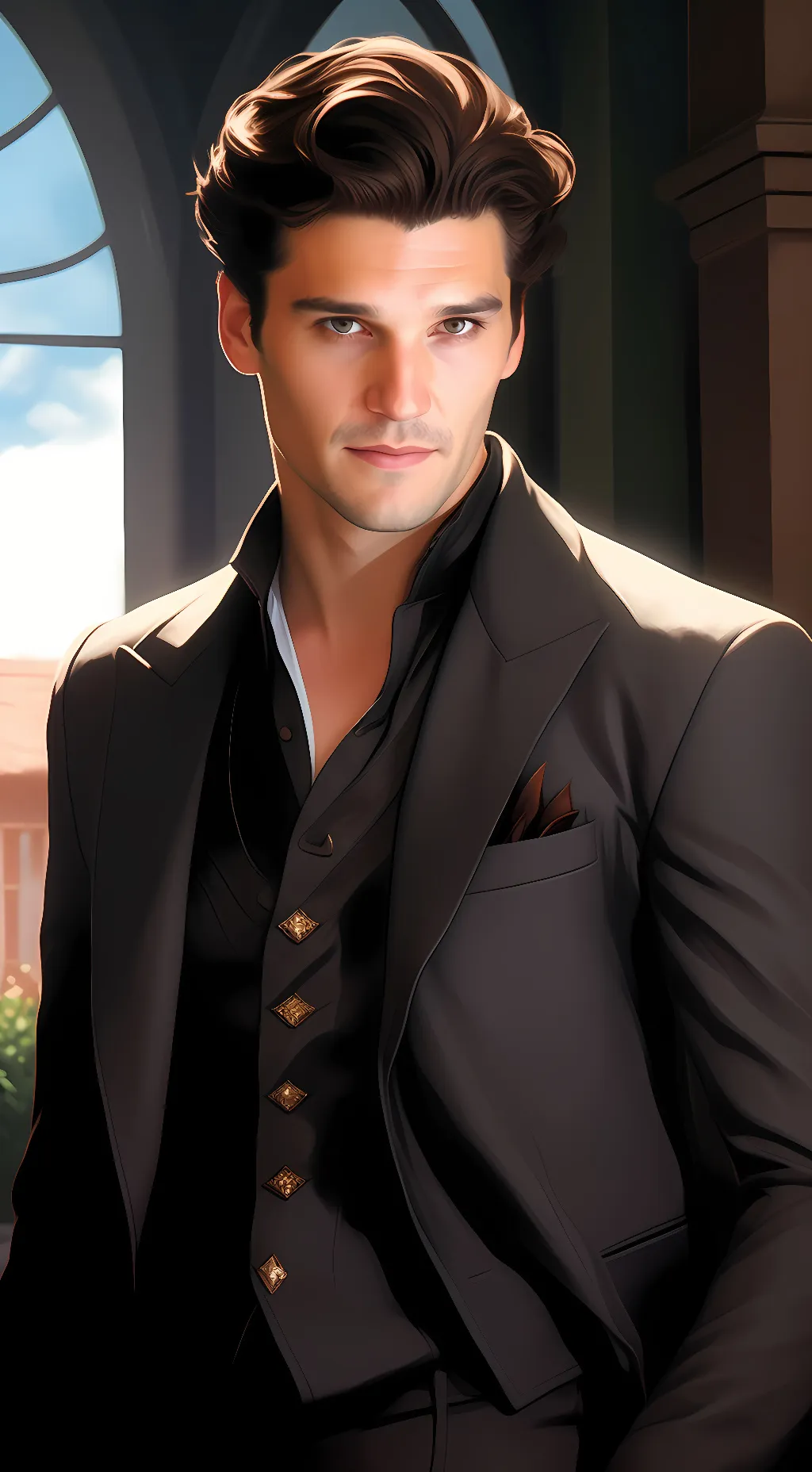 ai character: Angel   background