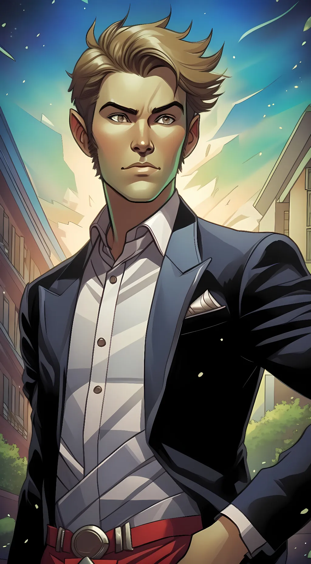 ai character: Garfield Logan background