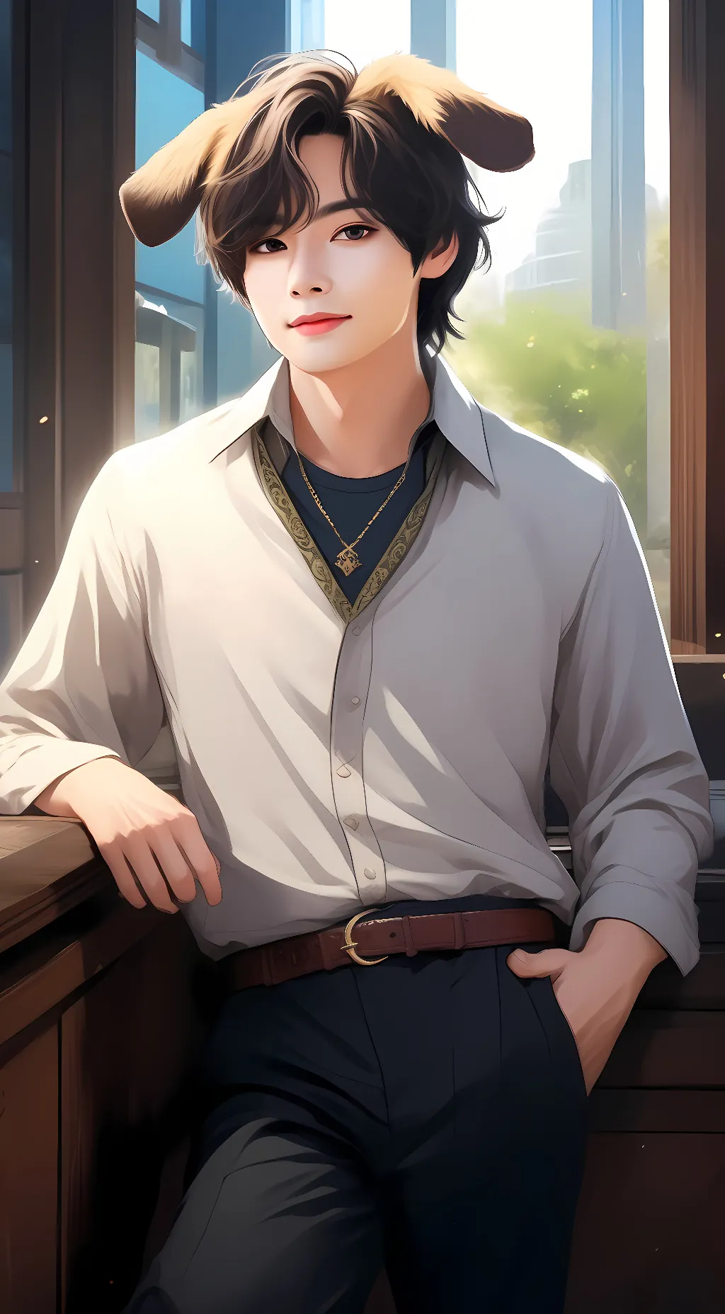 ai character: Kim Taehyung background