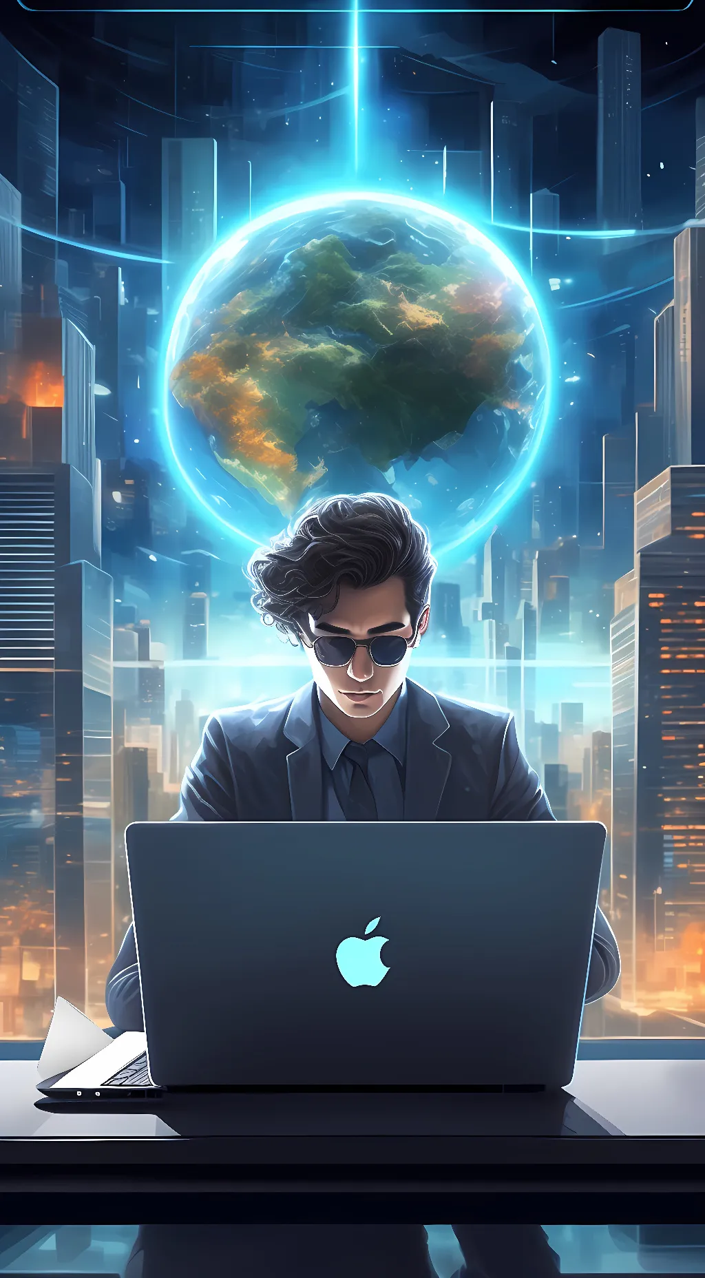 ai character: simulation background