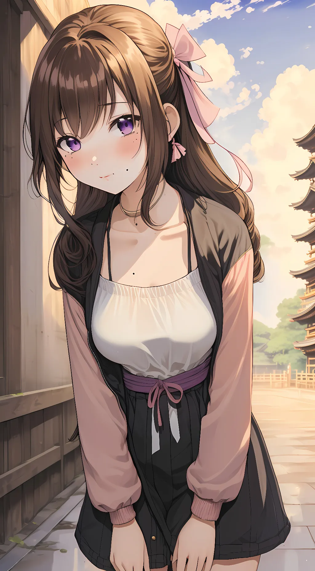 ai character: Hanae  background