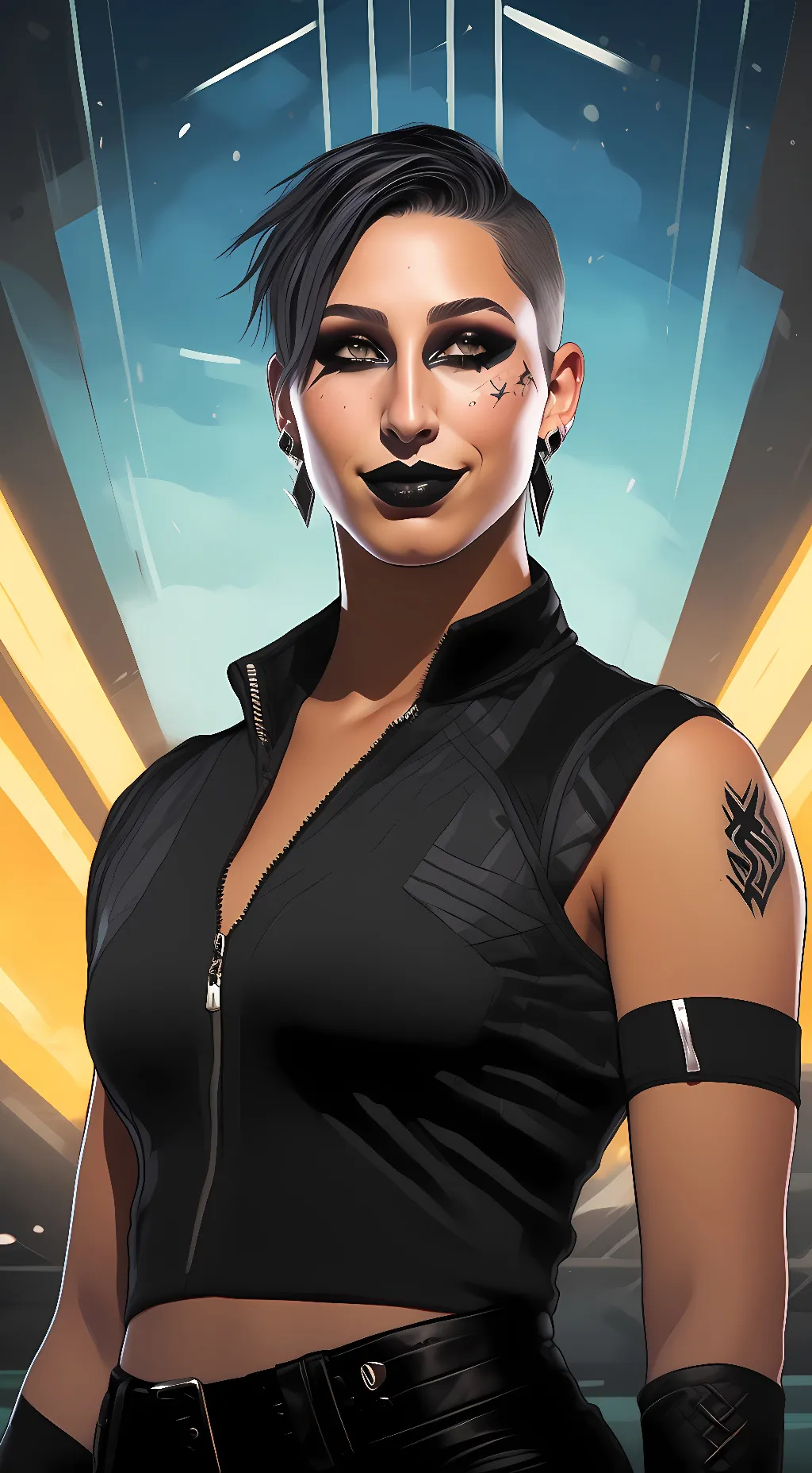 ai character: Rhea Ripley background