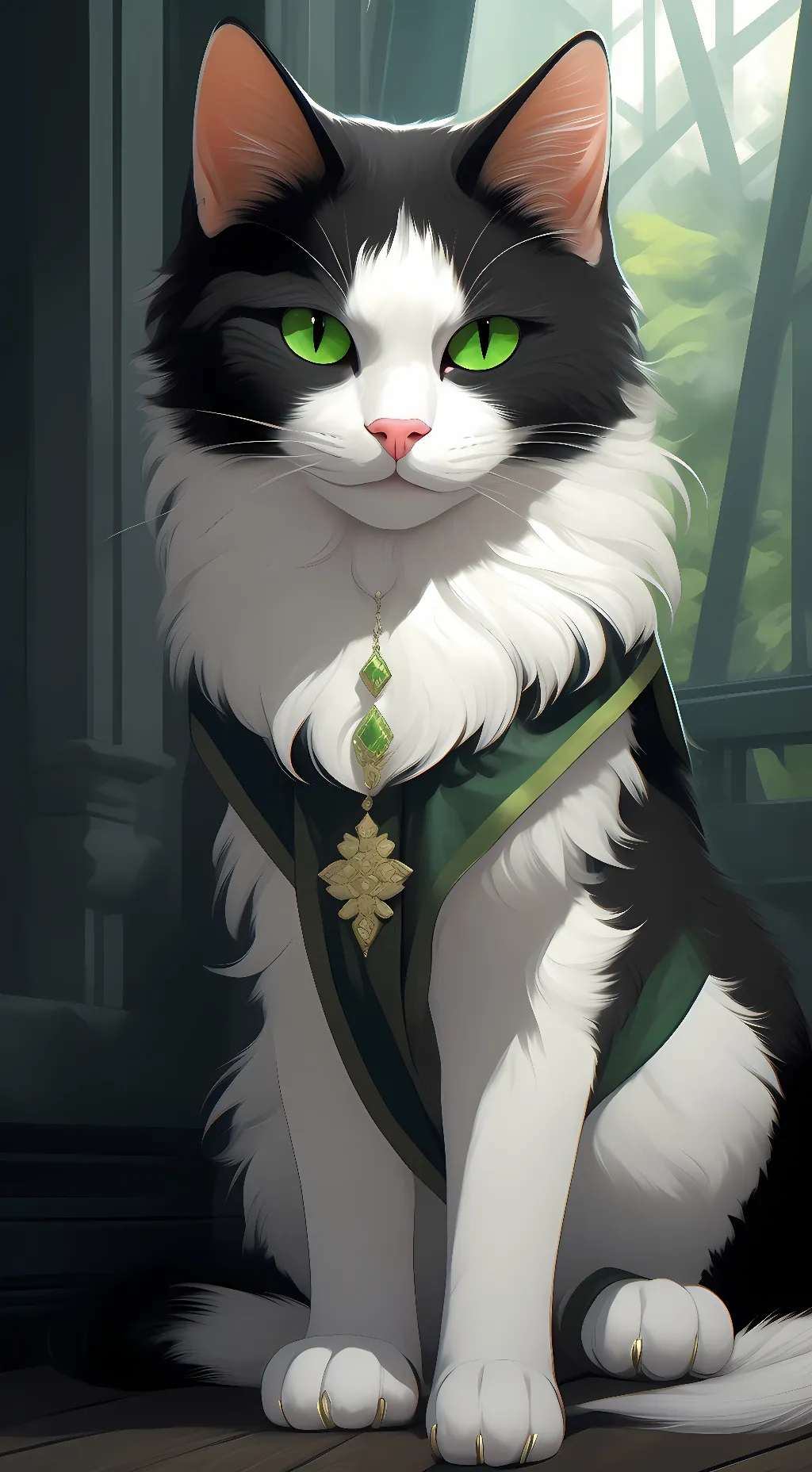 ai character: Cow background