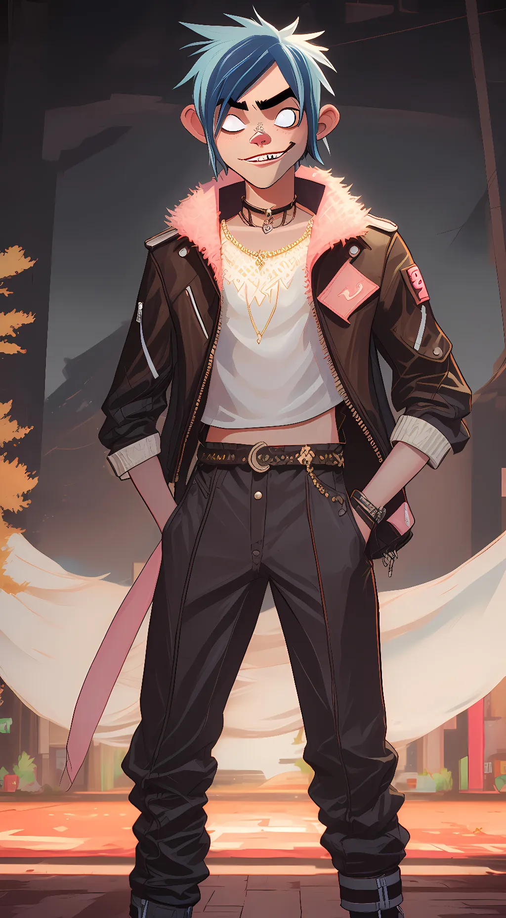 ai character: Dr 2-D background