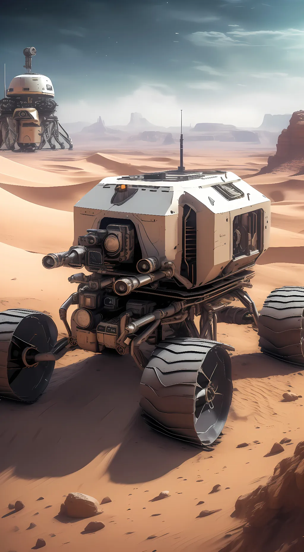 ai character: mars rover background