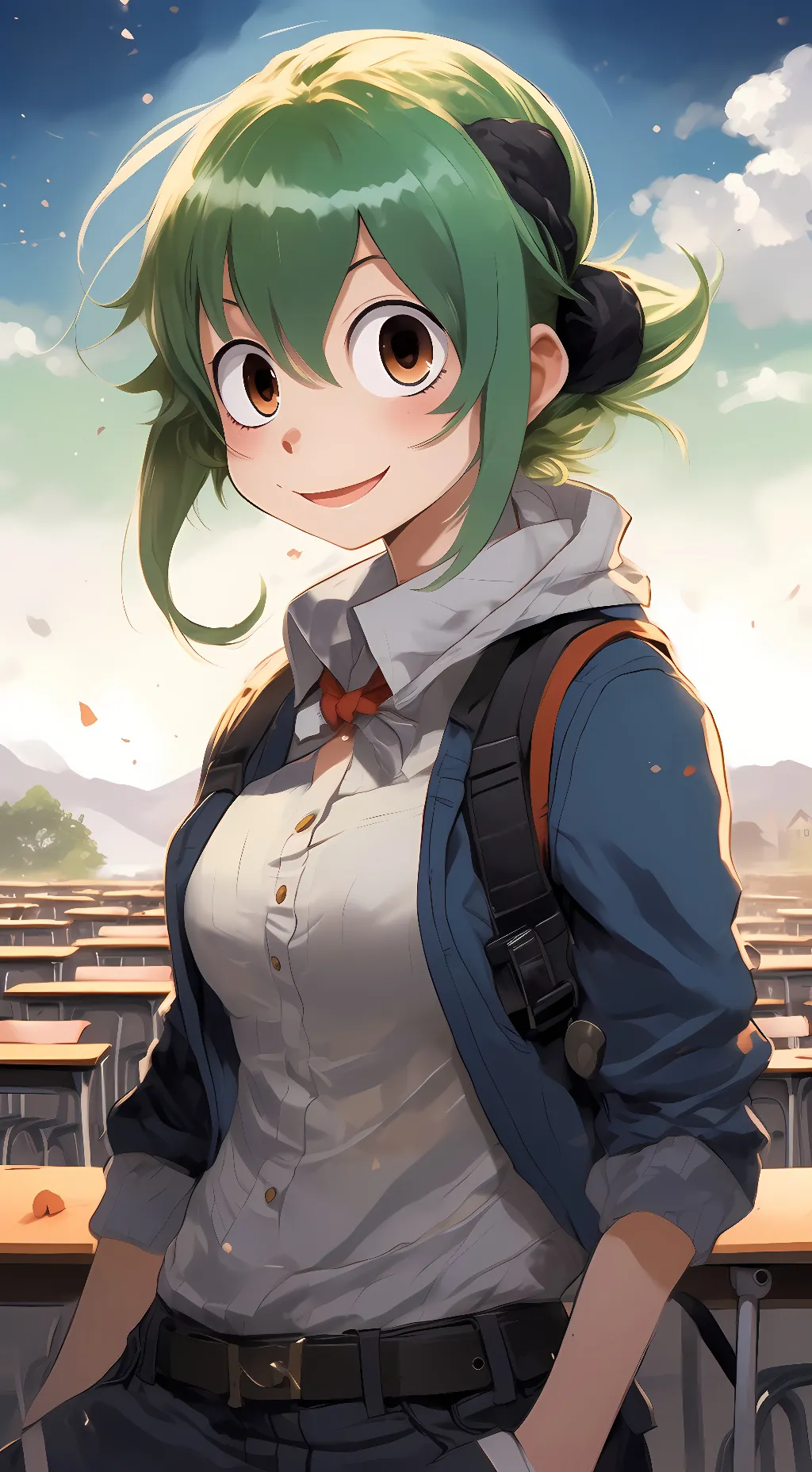 ai character: Froggy background