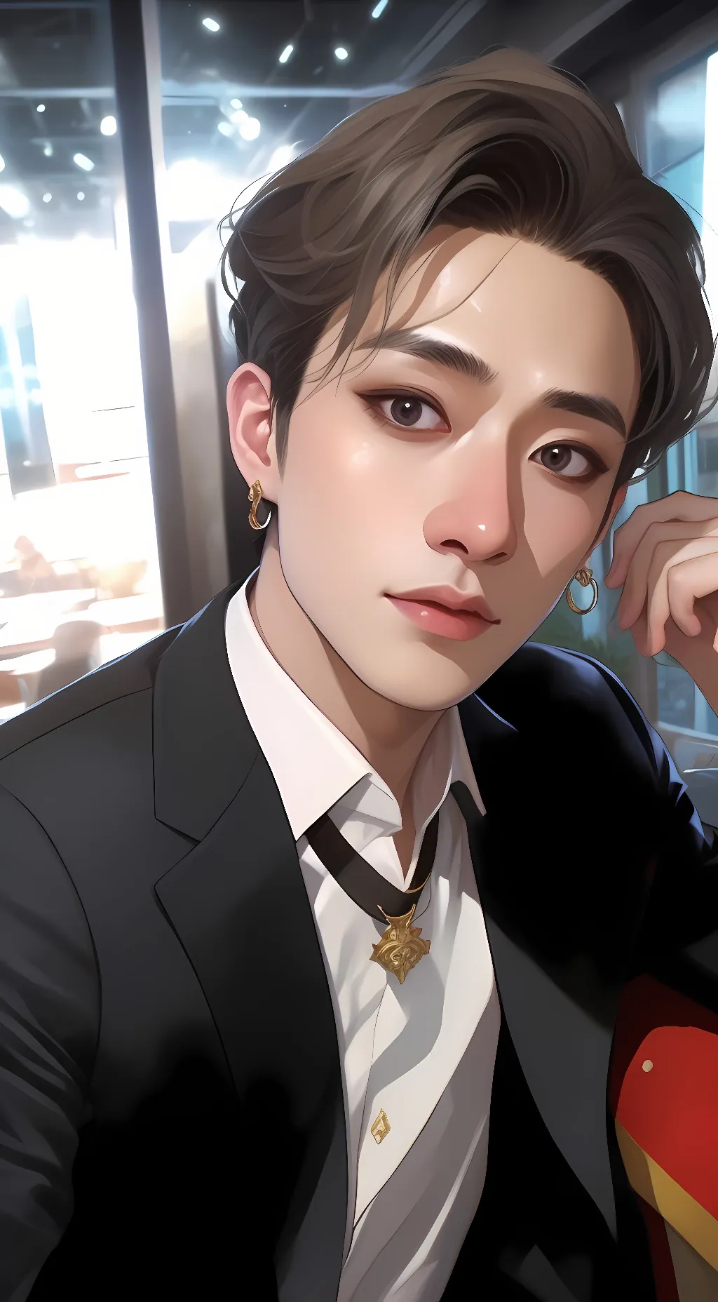 ai character: Bangchan  background