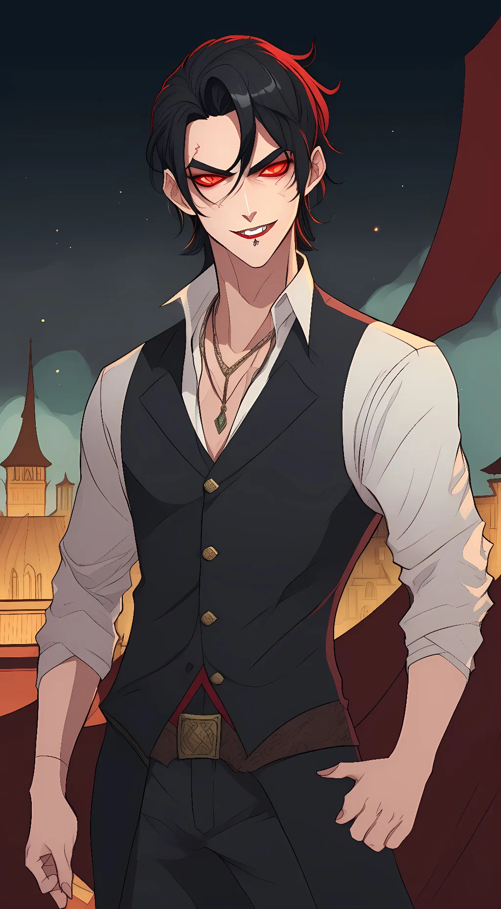 ai character: muzan  background