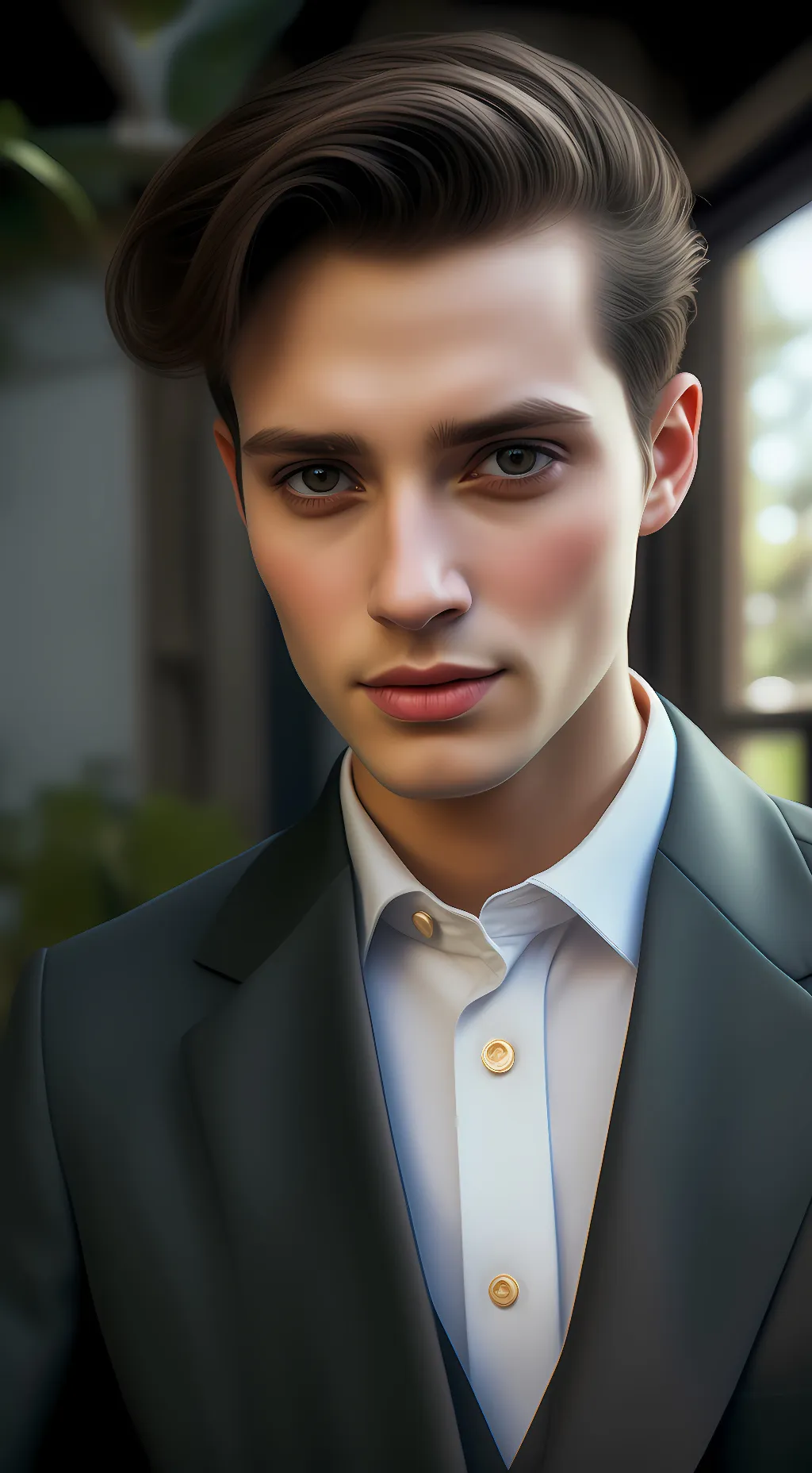 ai character: grown river background