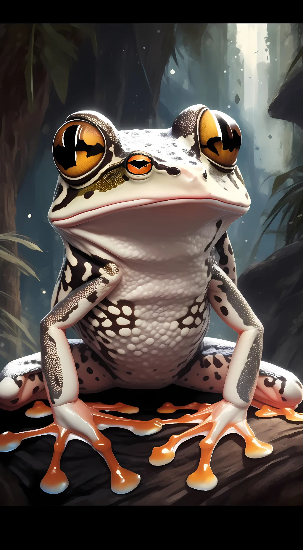 ai character: milk froggy background