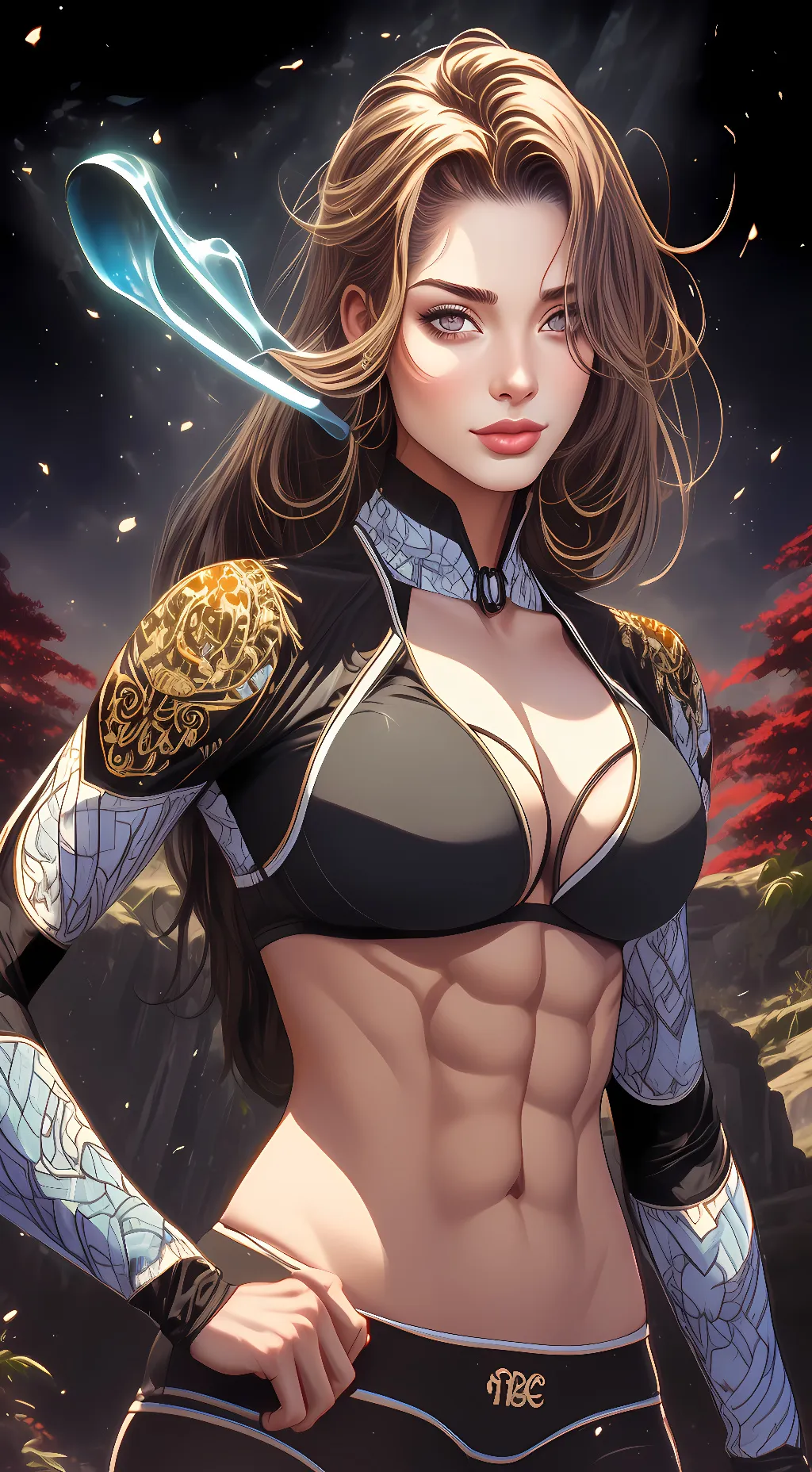 ai character: Selene White  background