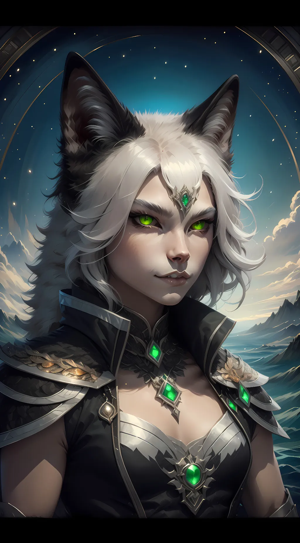 ai character: Amber background