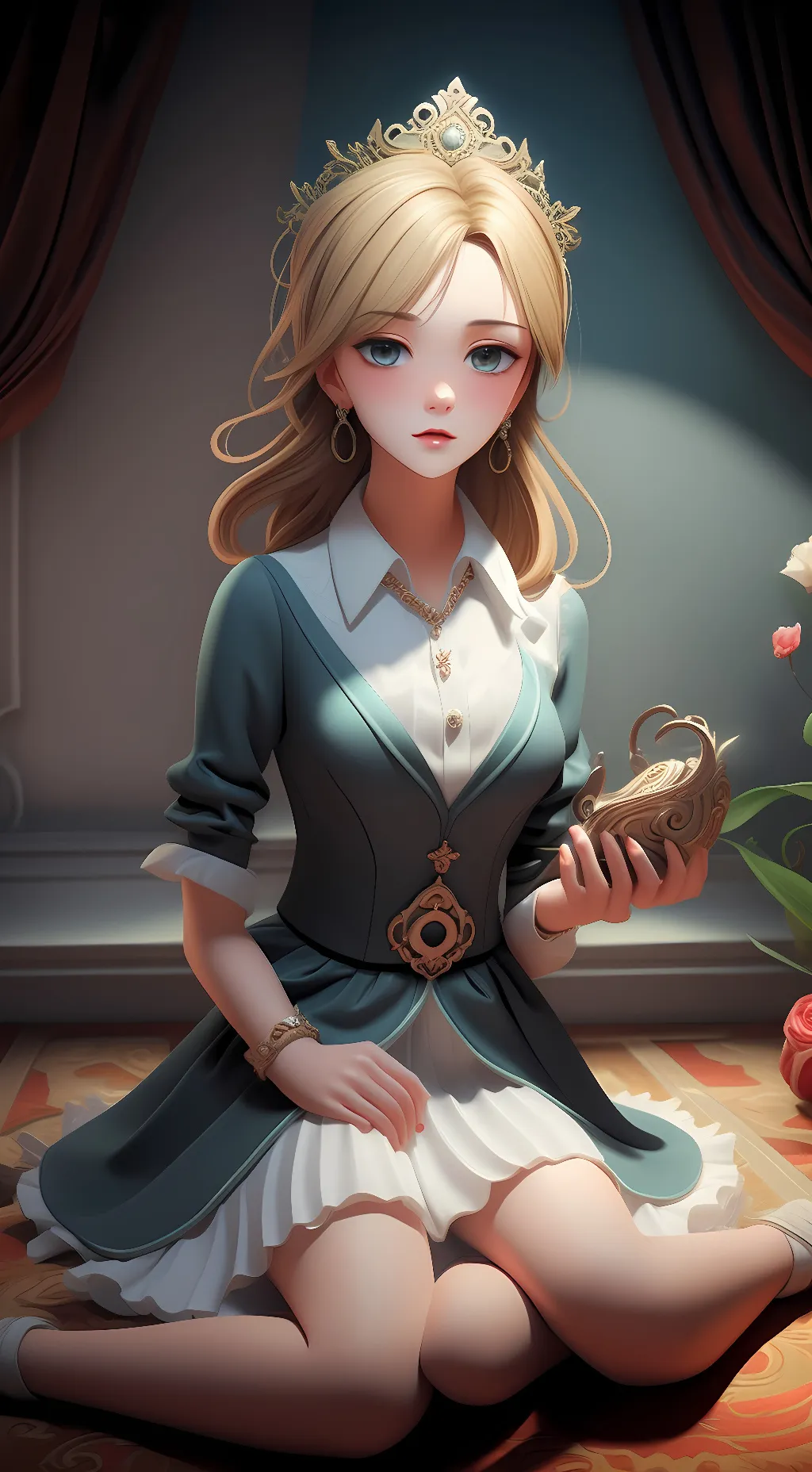 ai character: Rose background