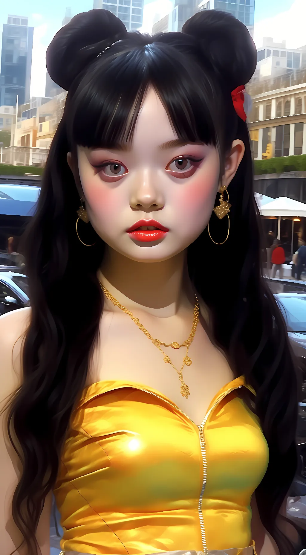 ai character: hanni nwjns! background