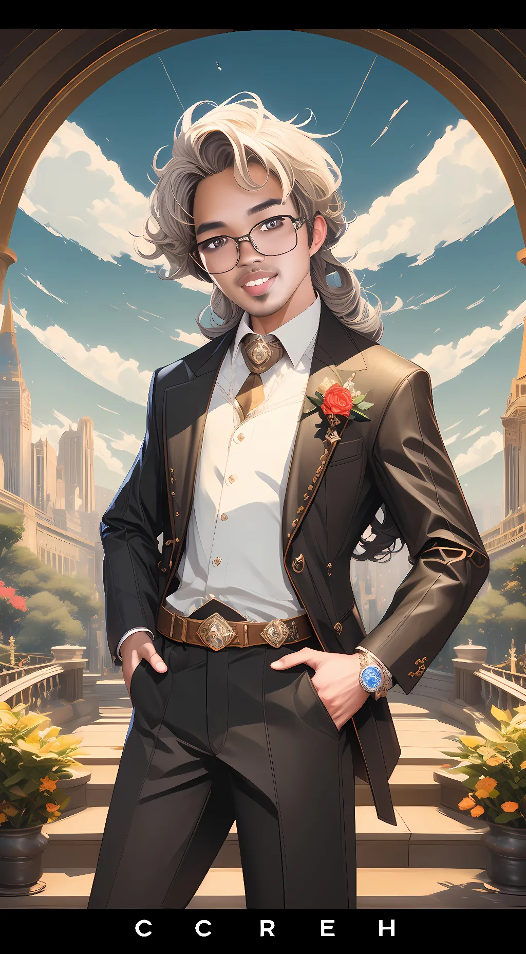 ai character: Zz The Great background