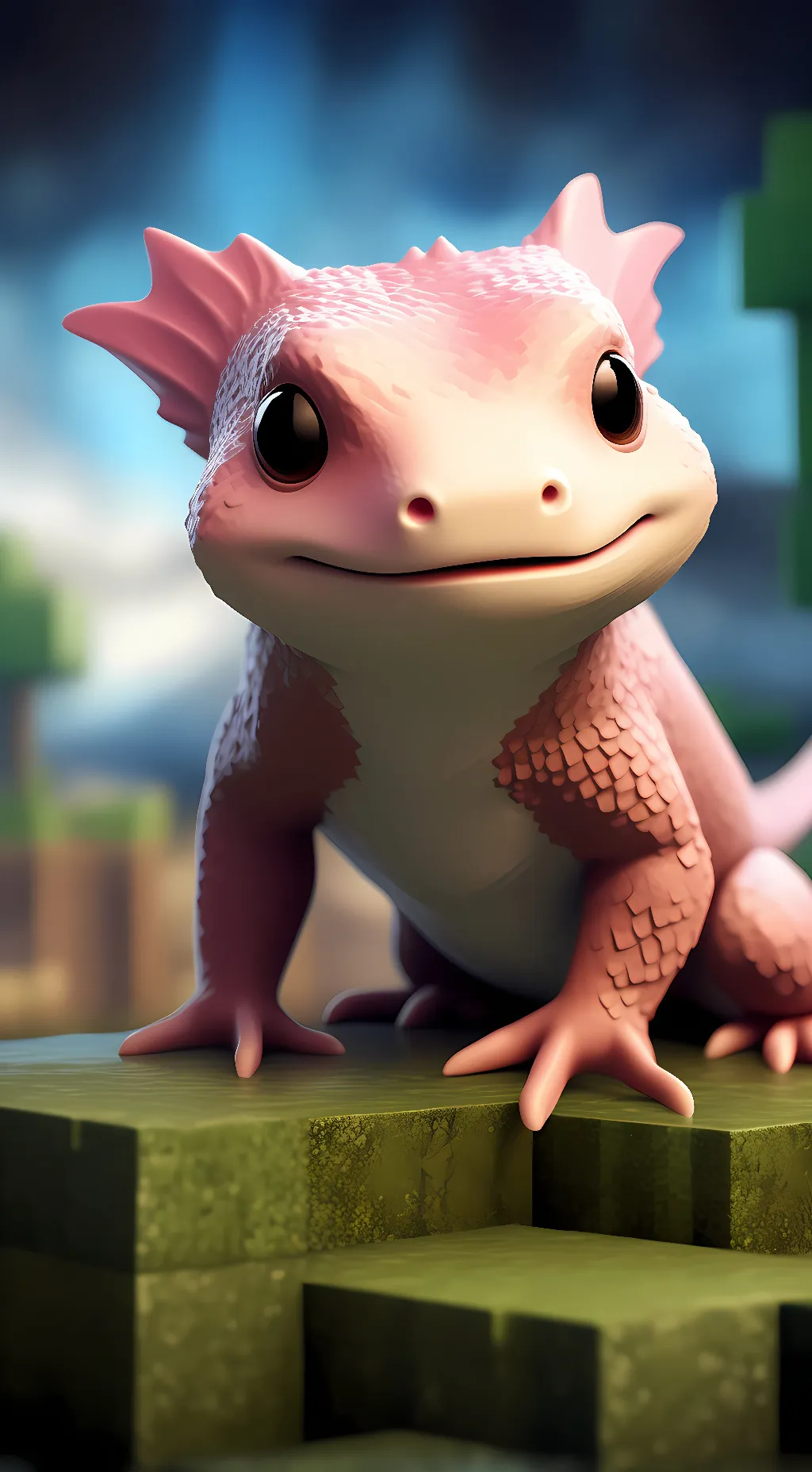 ai character: axolotl background