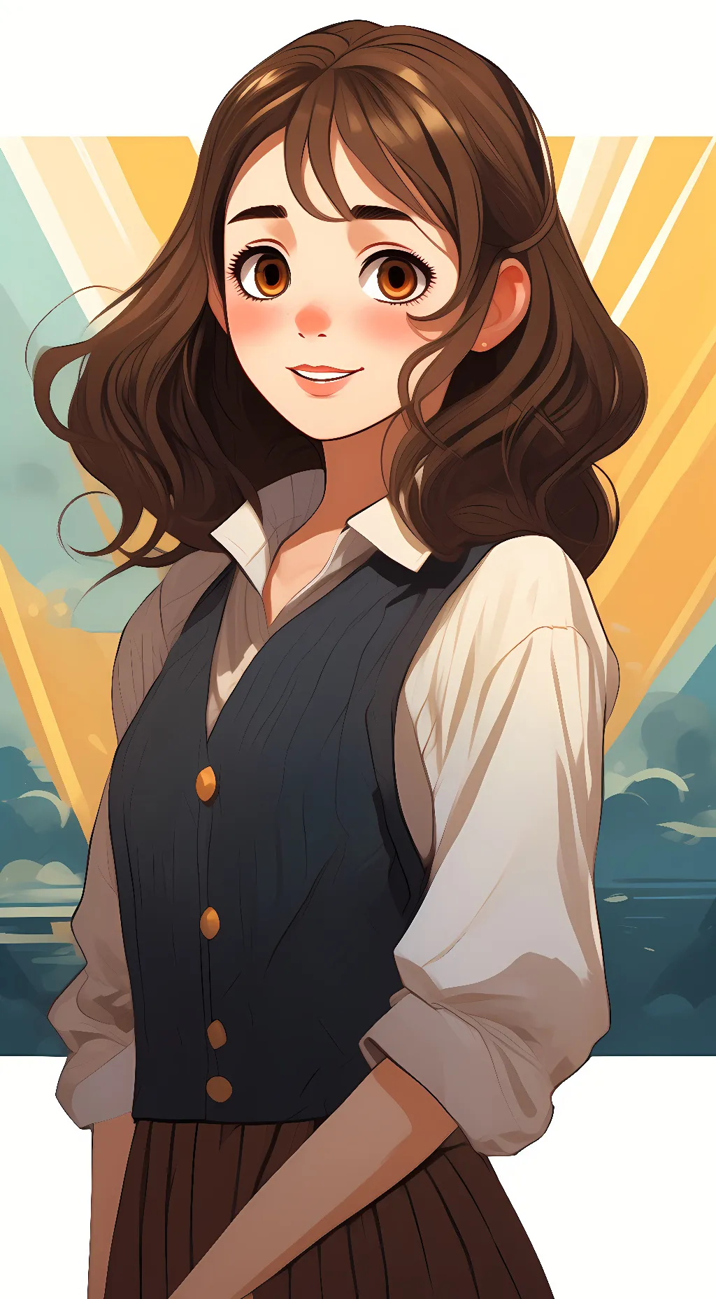 ai character: Ochaco uraka  background