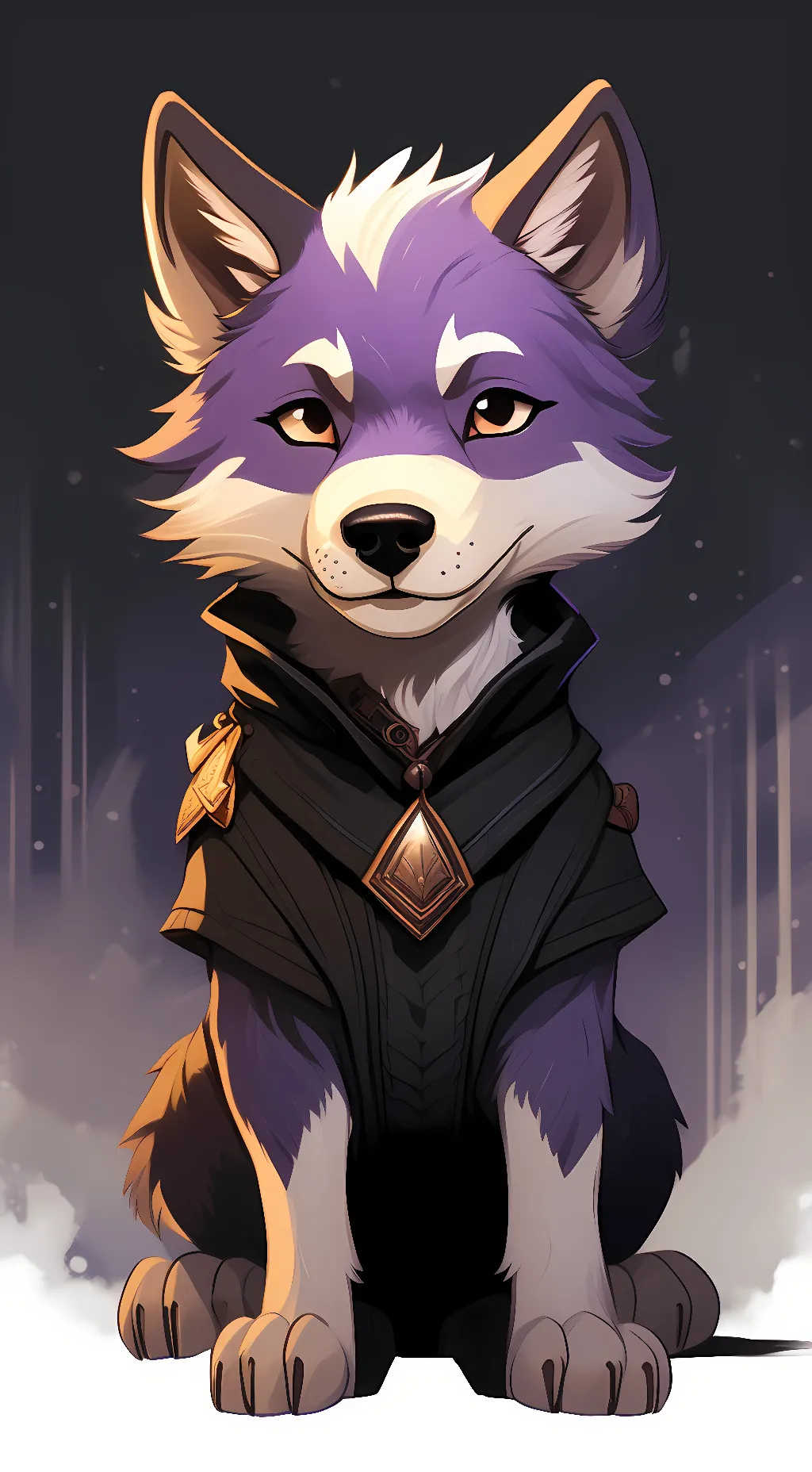 ai character: Wolfie Cindy  background