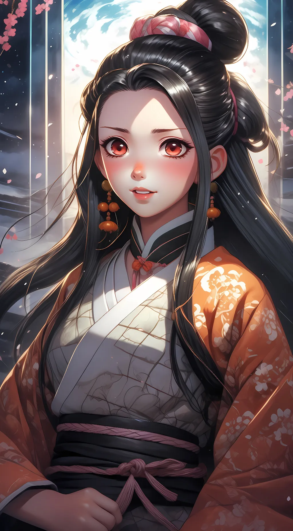 ai character: Nezuko background