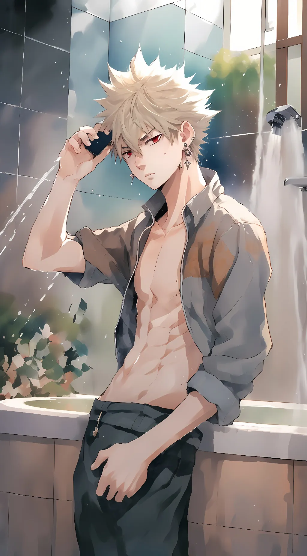 ai character: Bakugo katsuki background