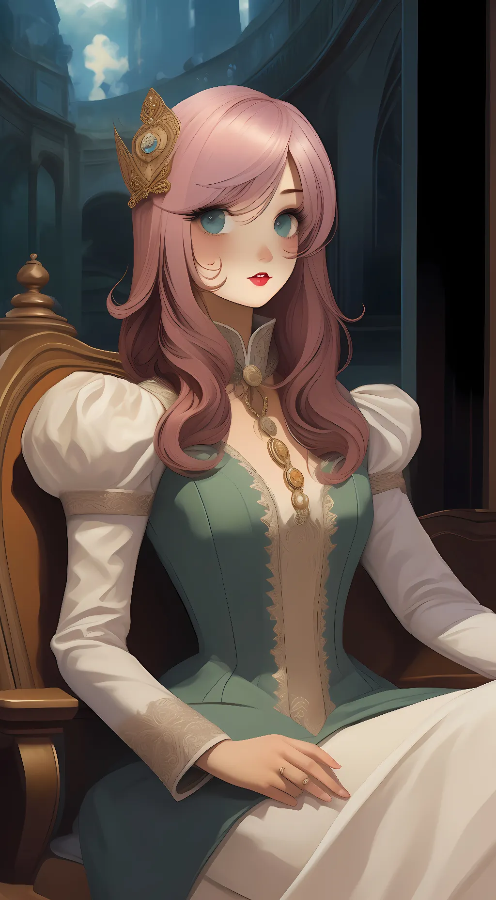 ai character: Lavender background