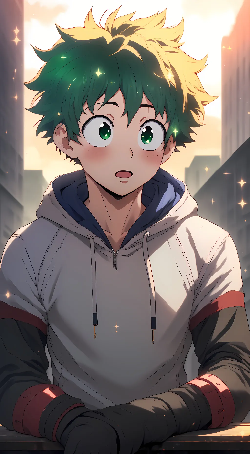 ai character: Izuki~💚 background