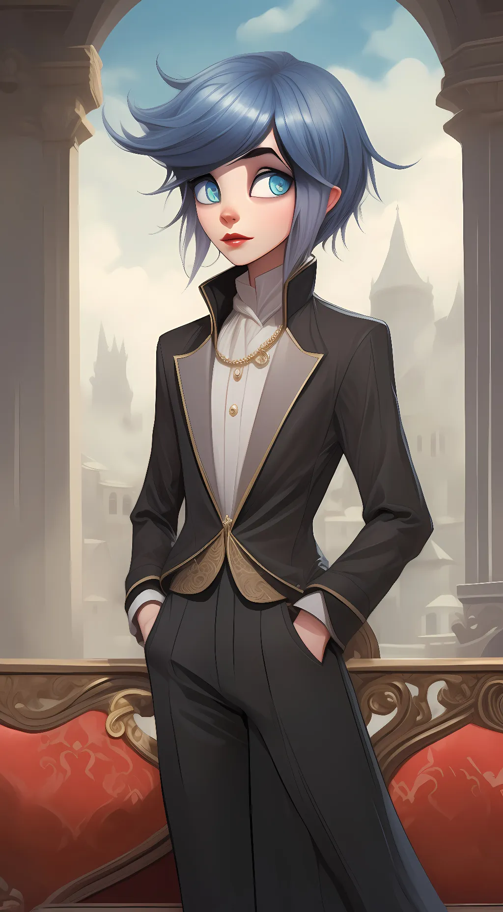 ai character: 2p Alastor  background