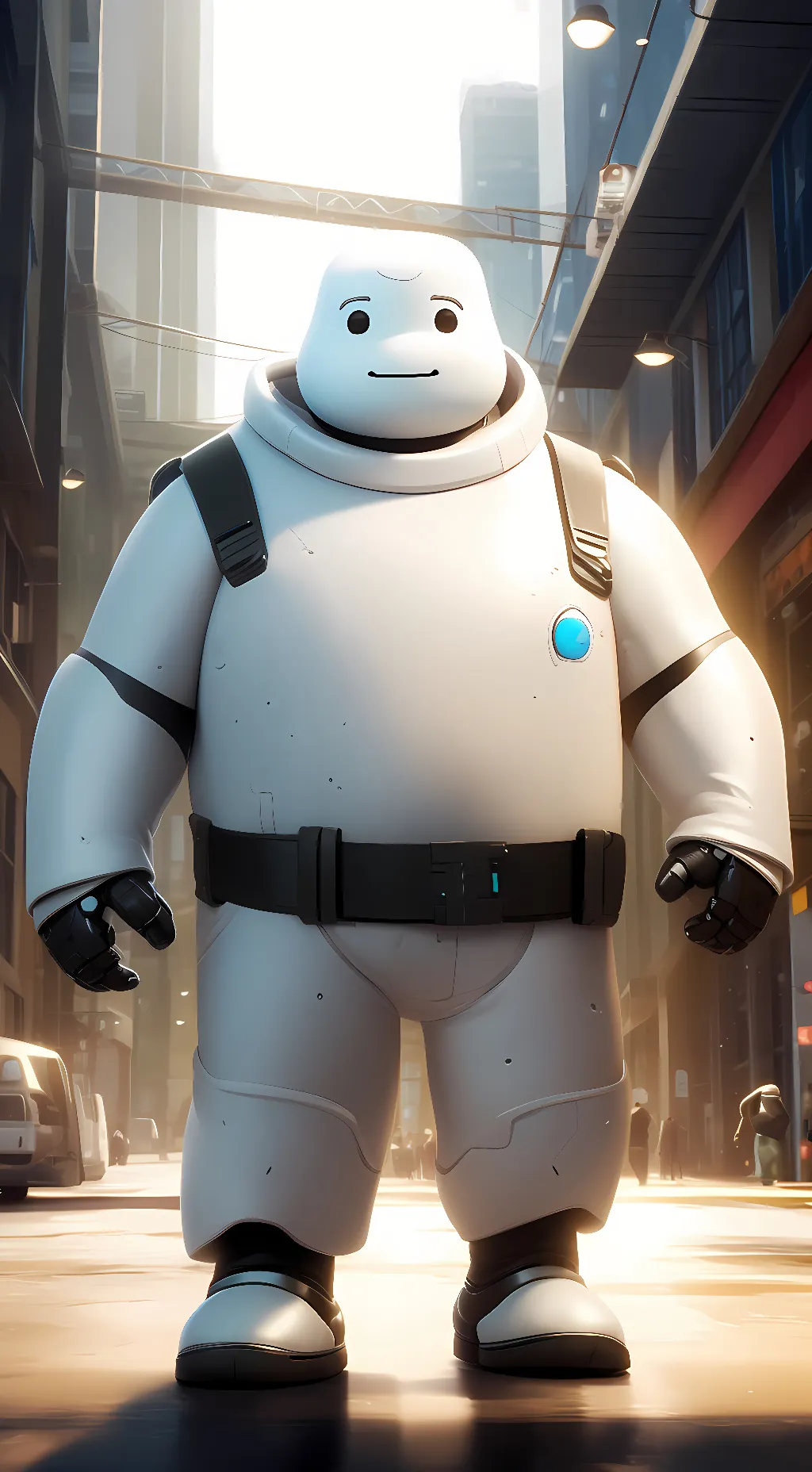 ai character: Baymax  background