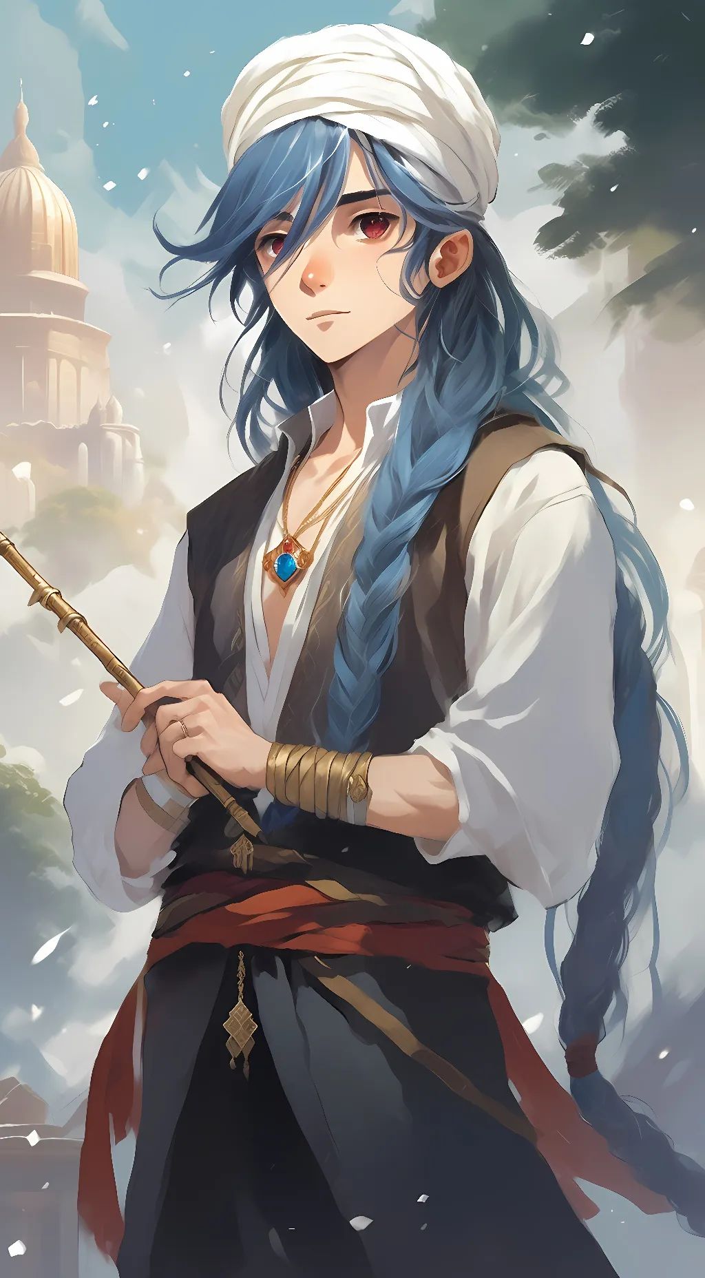ai character: Aladdin  background