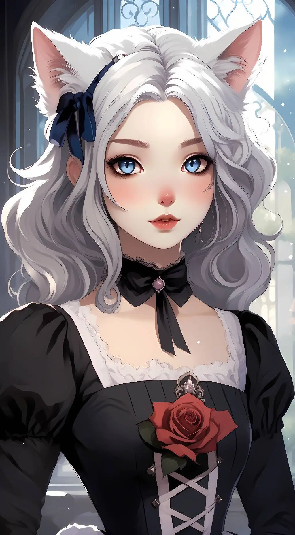 ai character: Leona  background