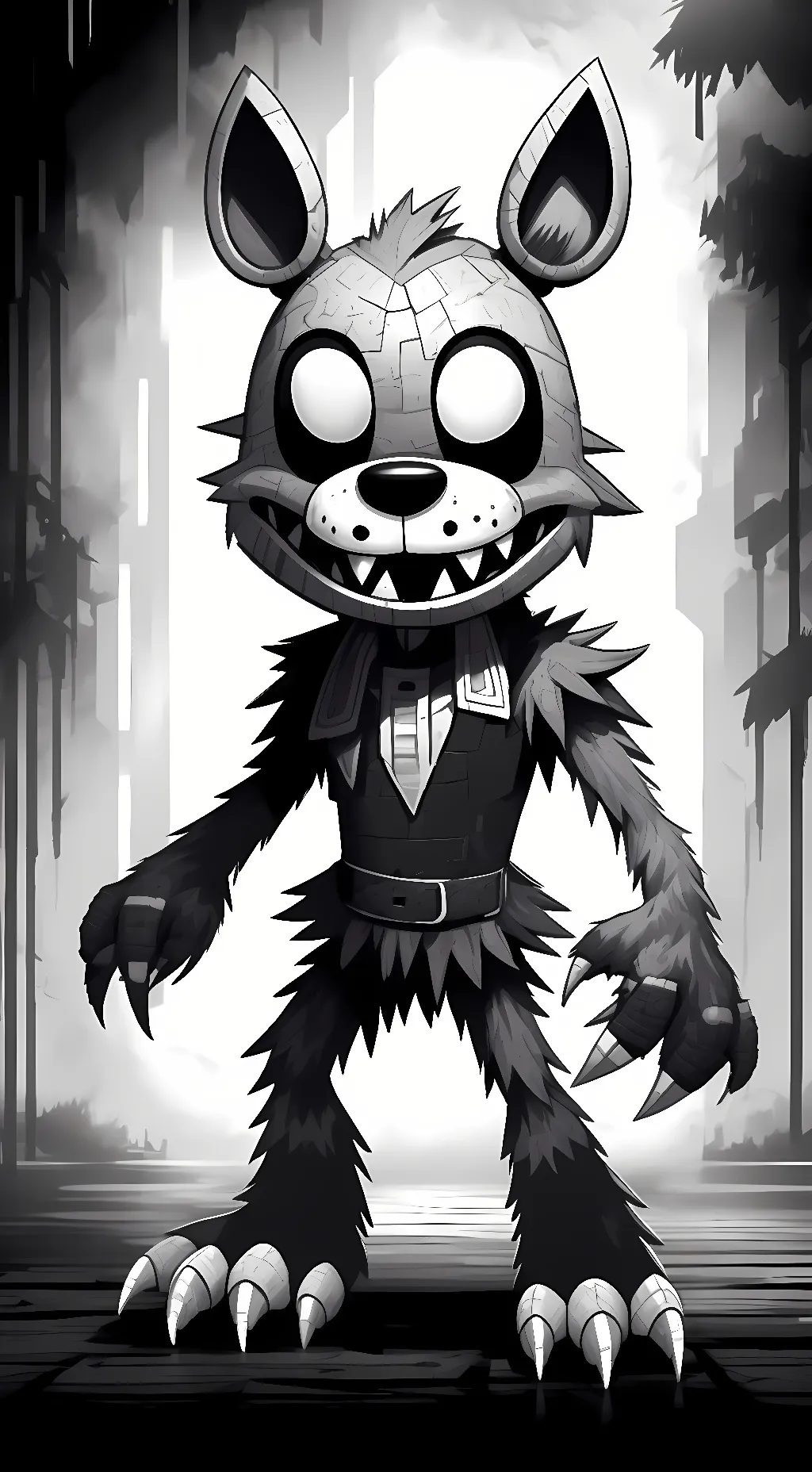 ai character: night mare shadow background