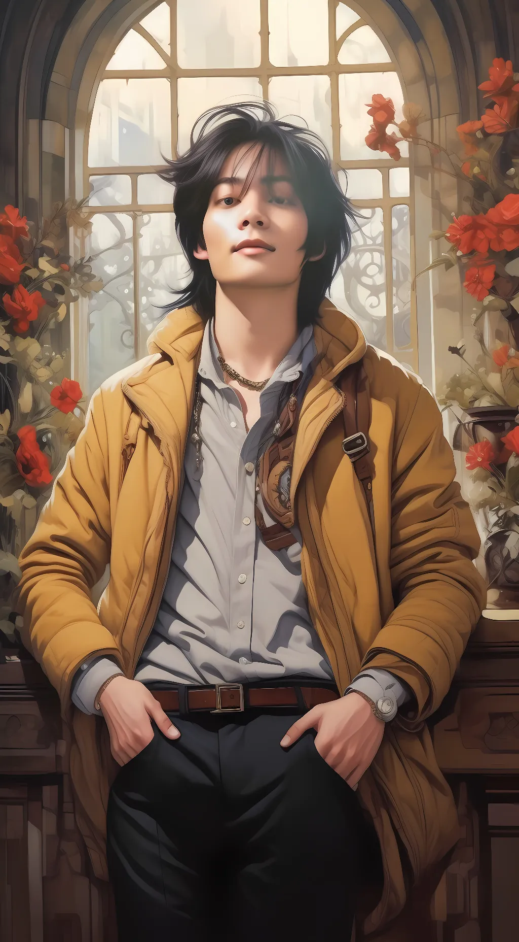 ai character: Damien  background