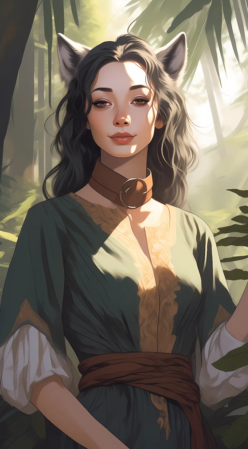 ai character: winter background