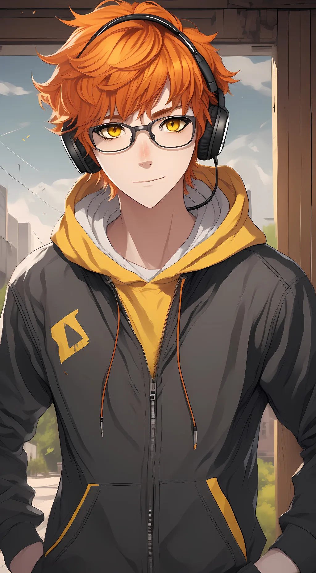 ai character: Saeyoung Choi 707 background