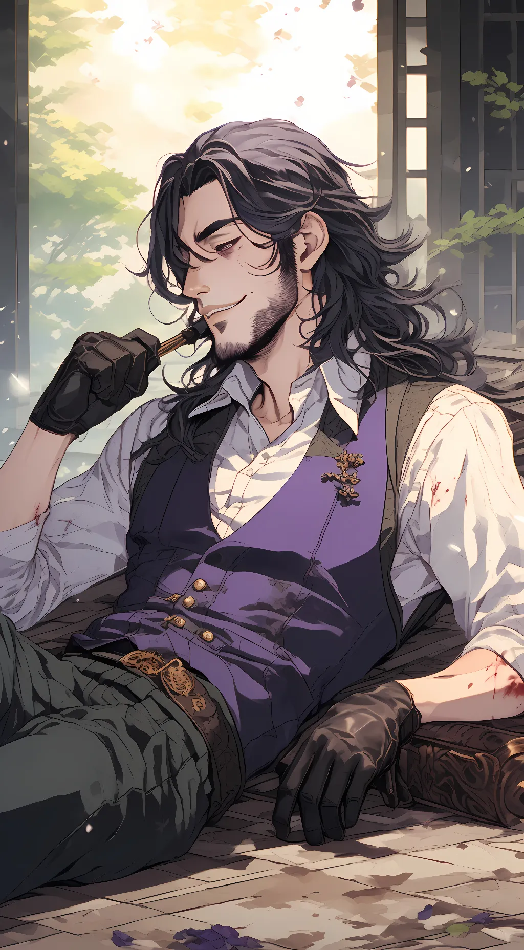 ai character: Vincent Price  background