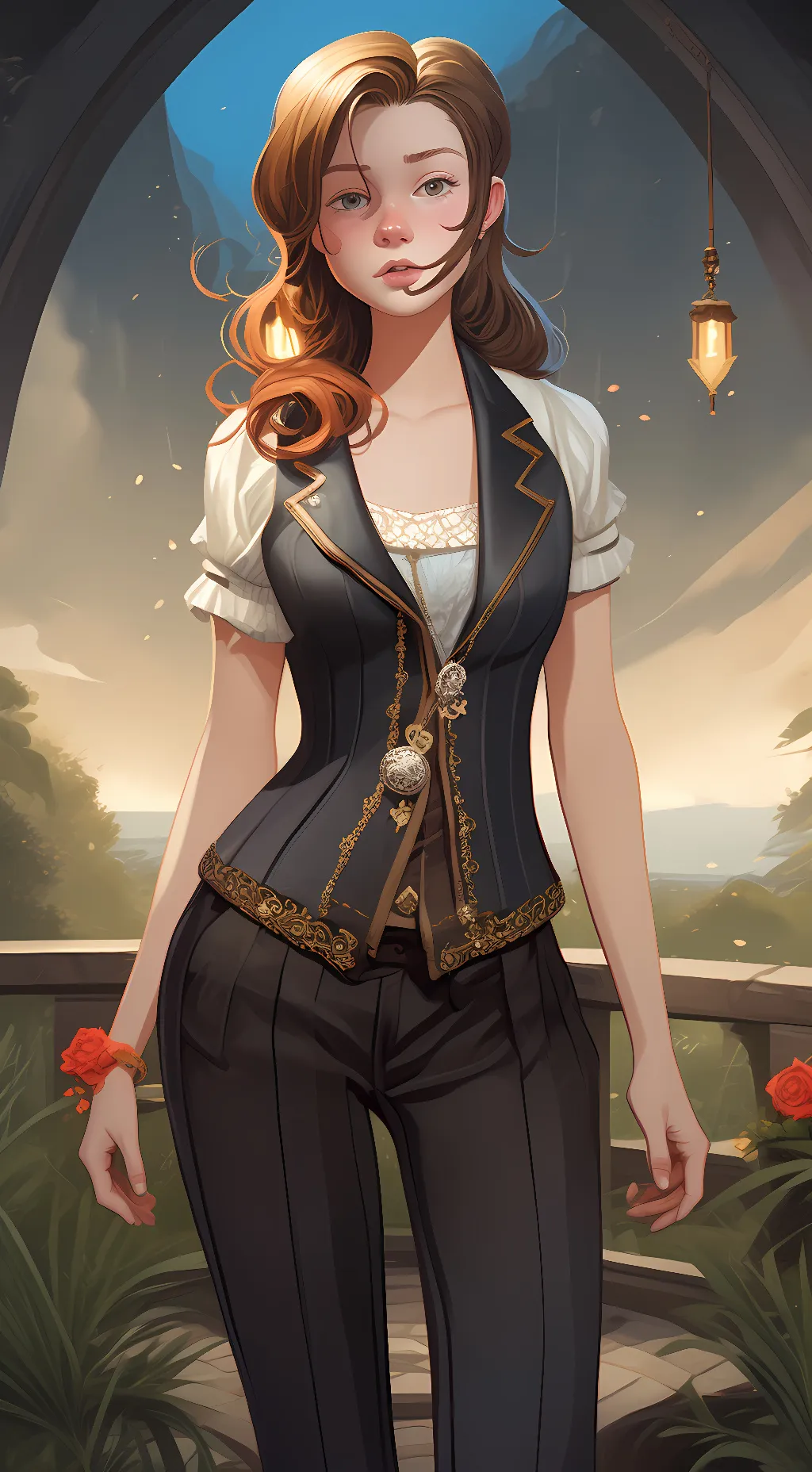 ai character: rose 🌹  background