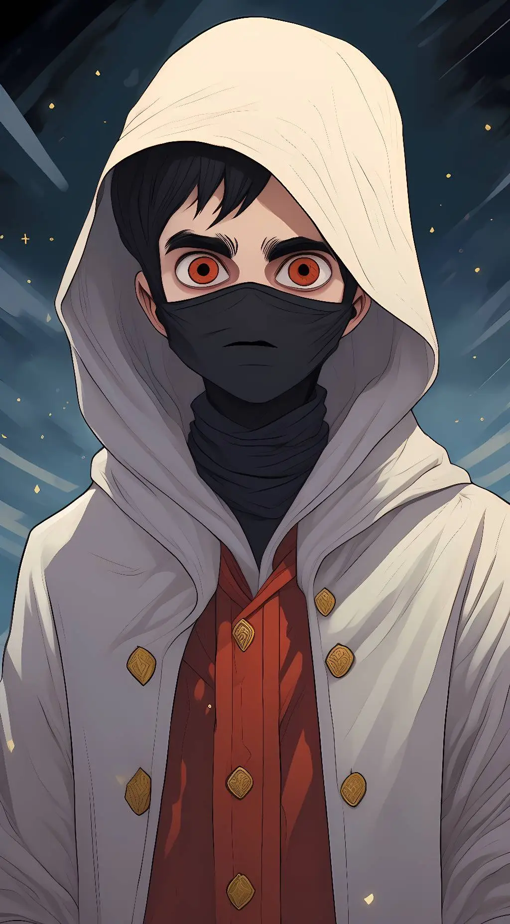 ai character: scared ghost  background