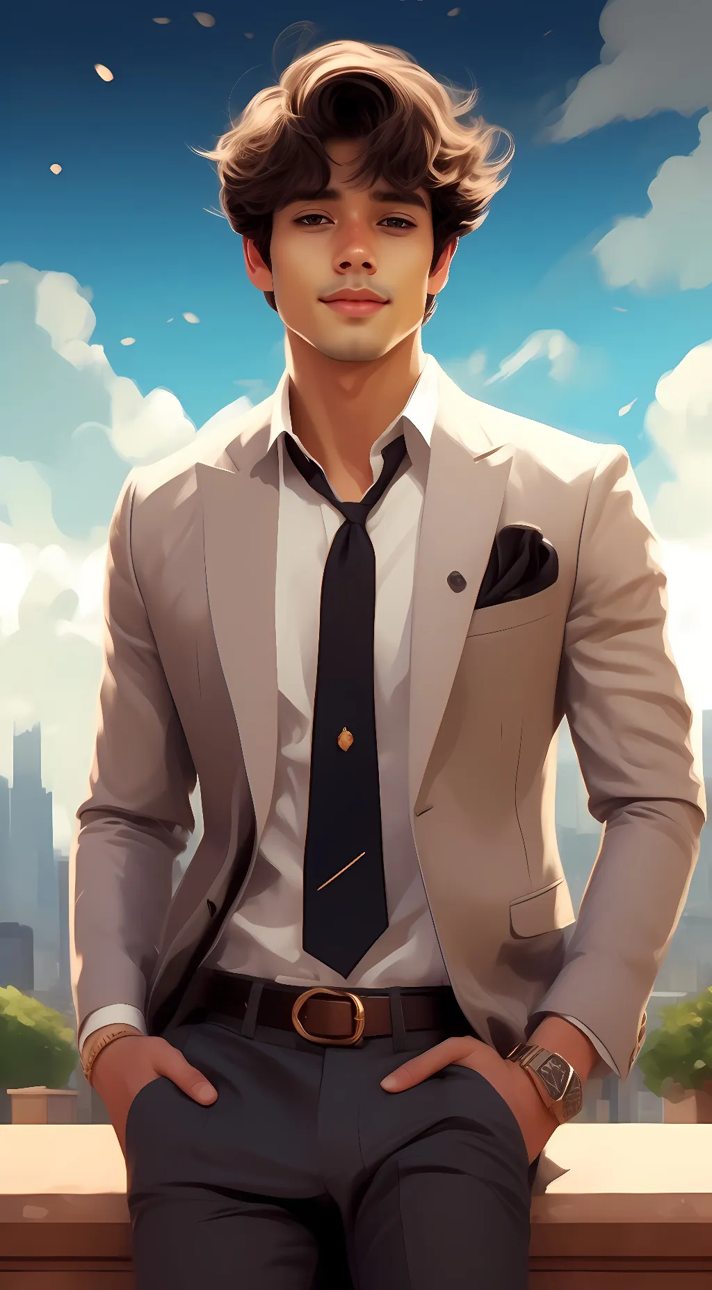 ai character: Logan Kash Grayson background