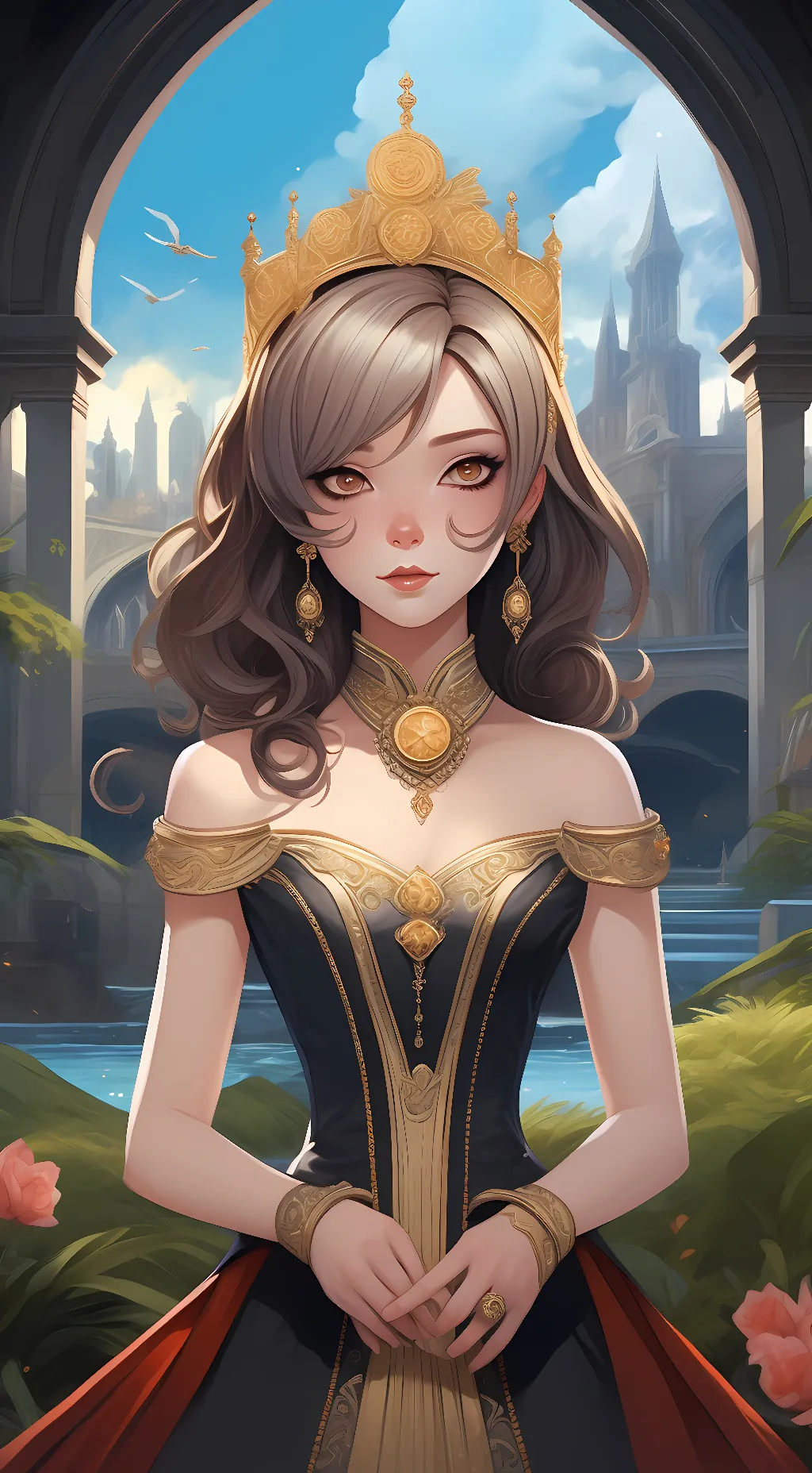 ai character: Queen Lynora  background
