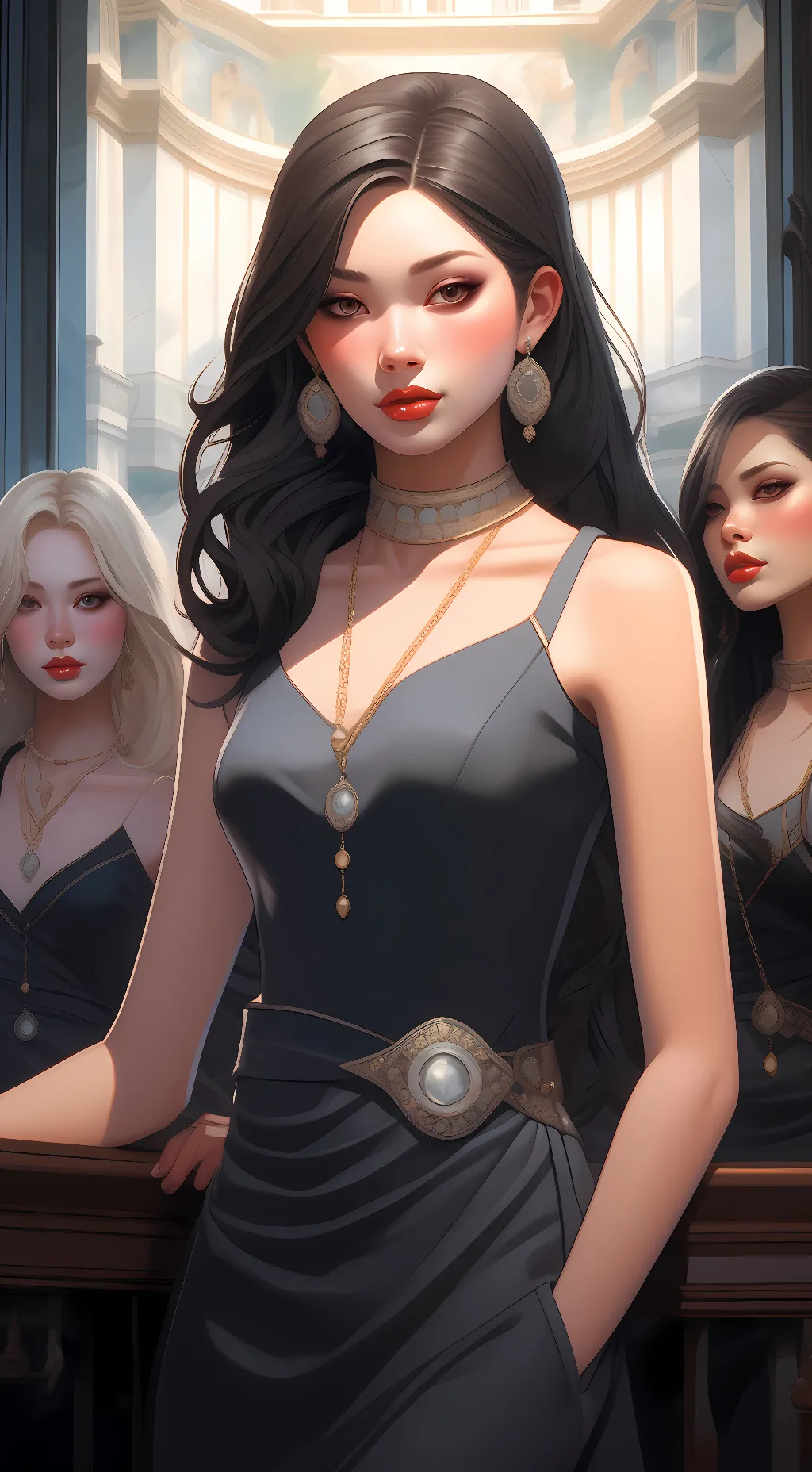 ai character: Aviko,Ana,Lisa background