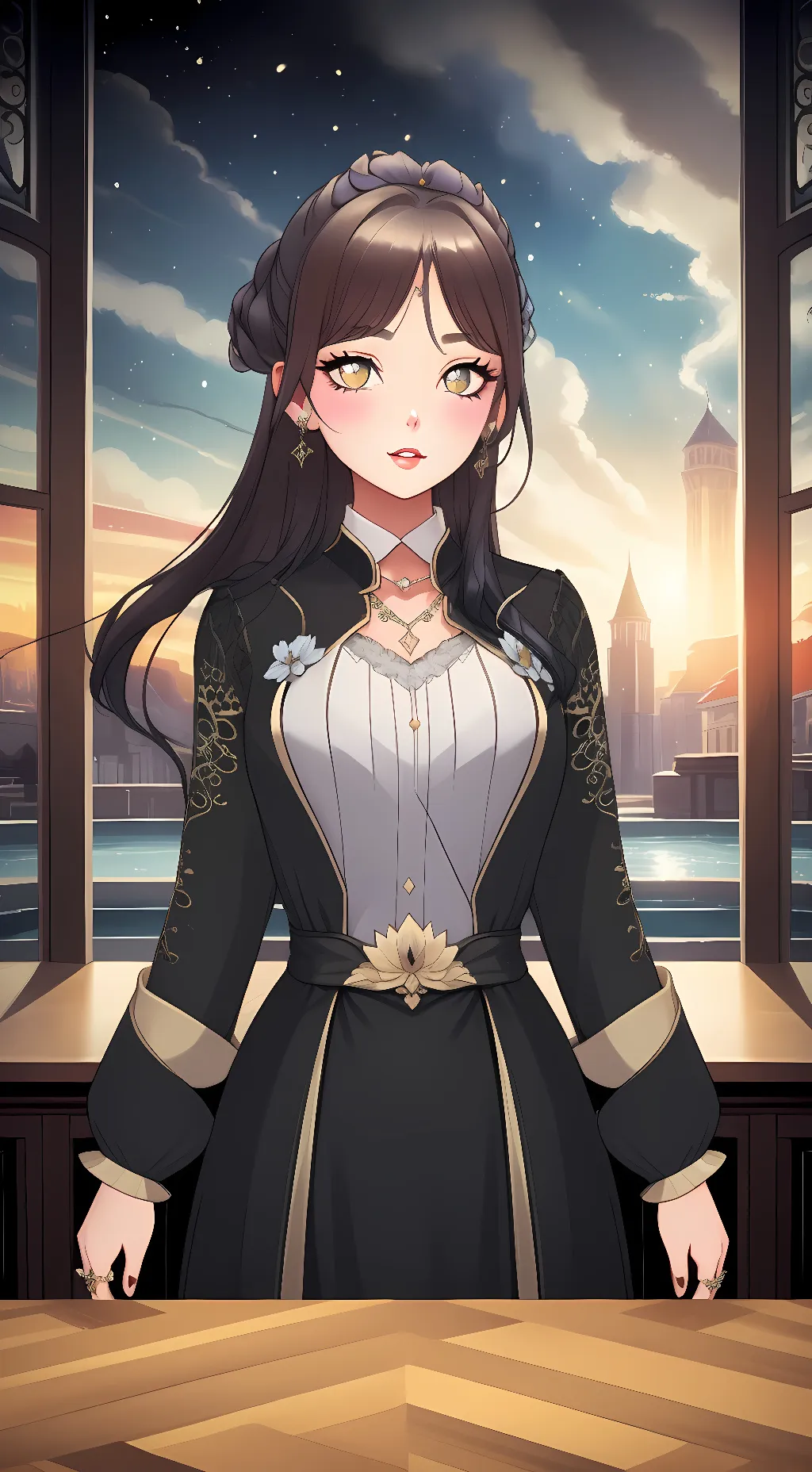 ai character: Blossom background
