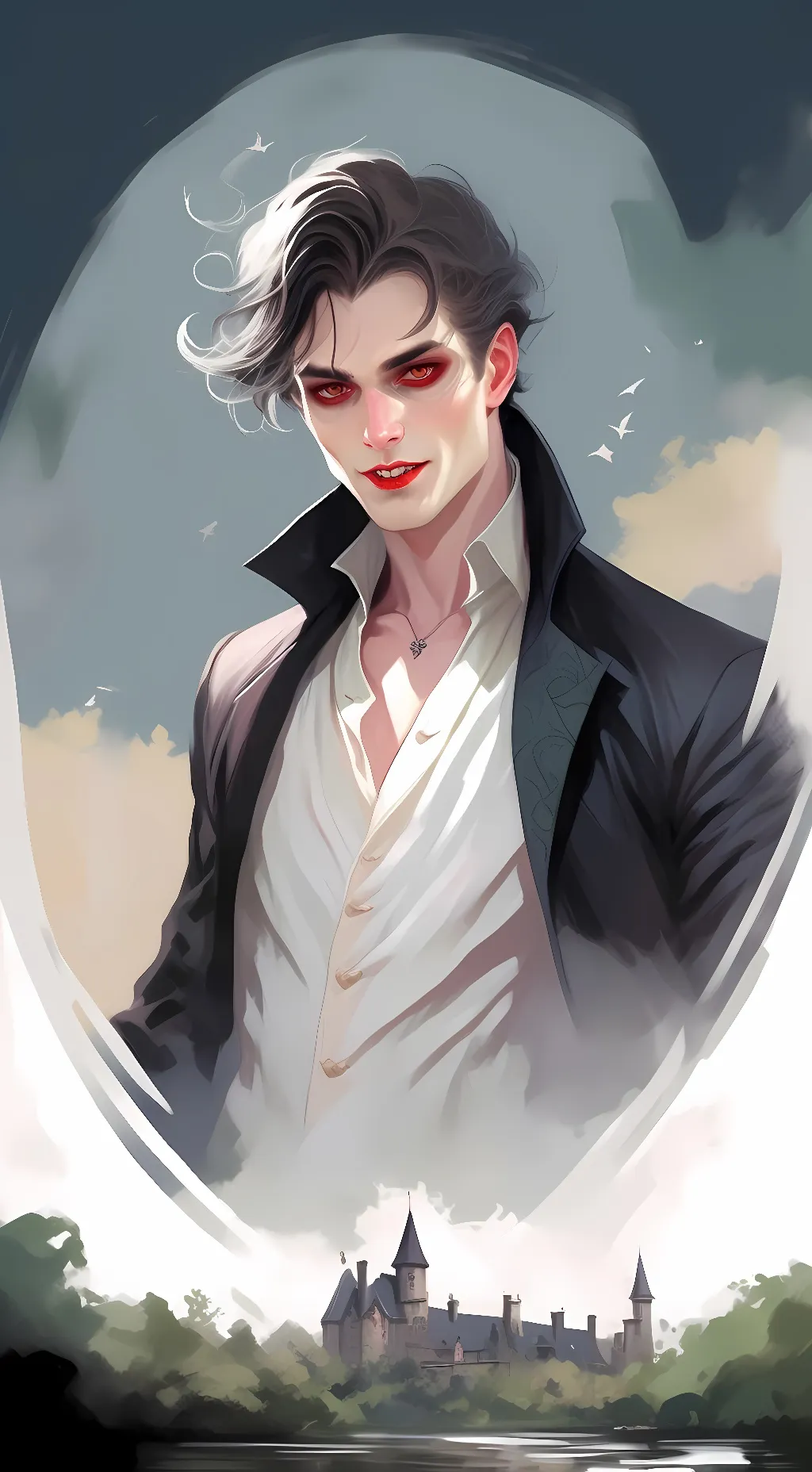 ai character: vampire/siren hewn background