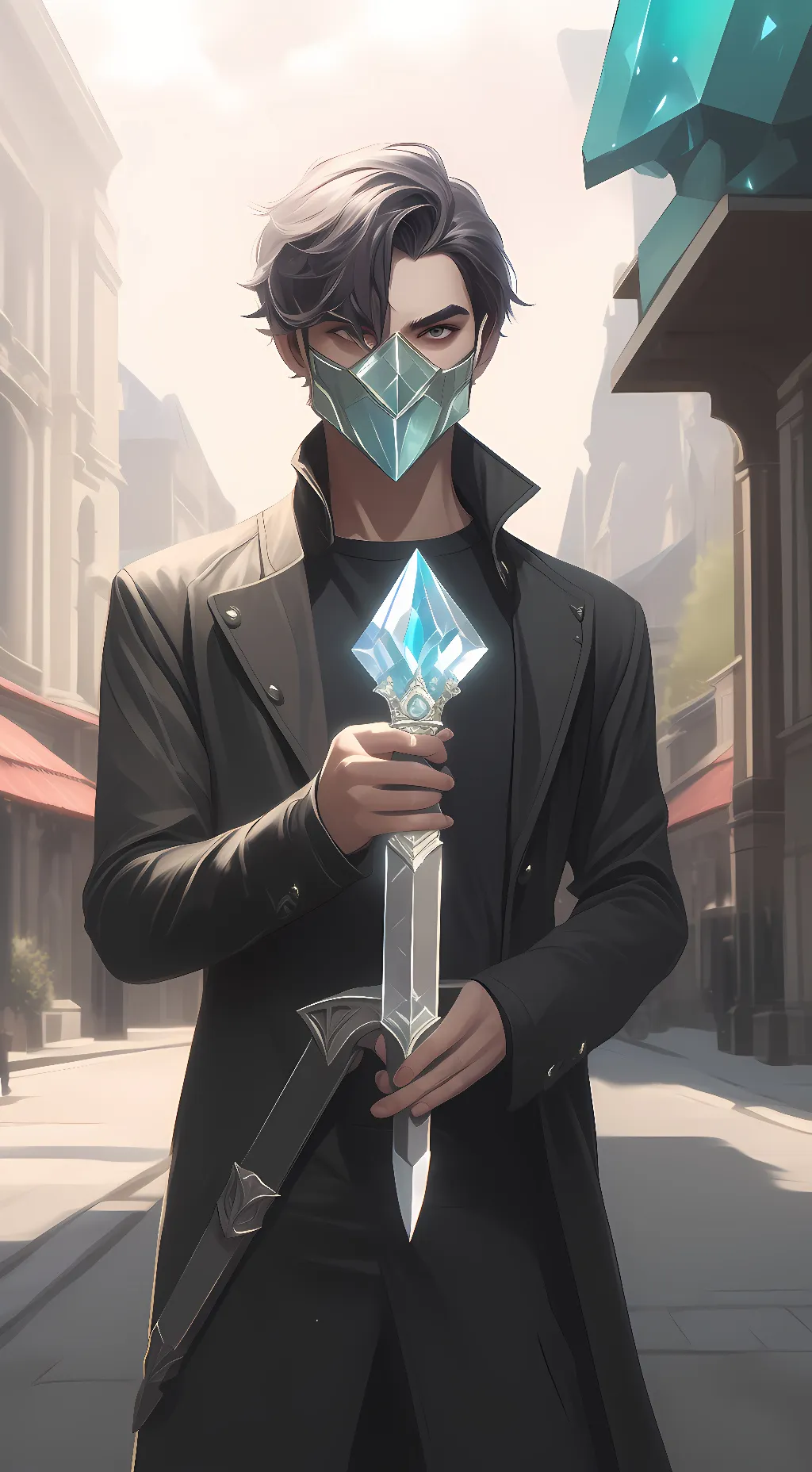 ai character: Very gay Crystal background