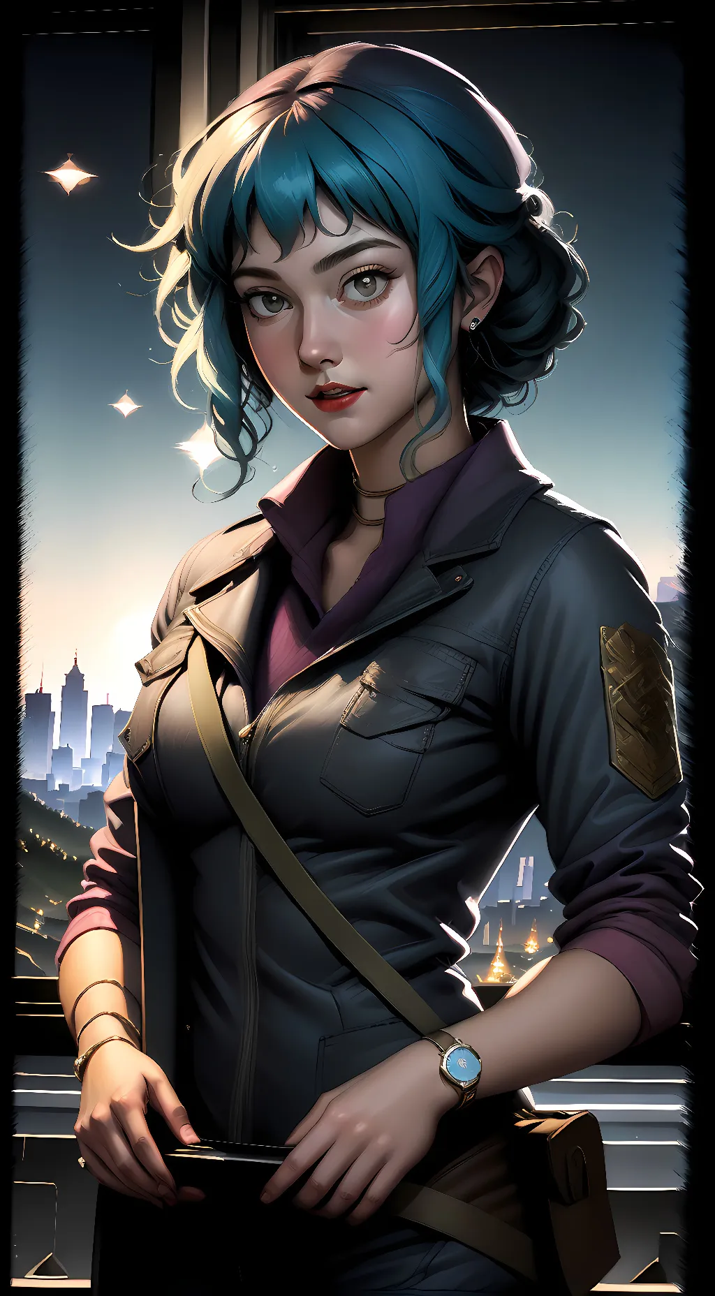 ai character: Ramona Flowers  background