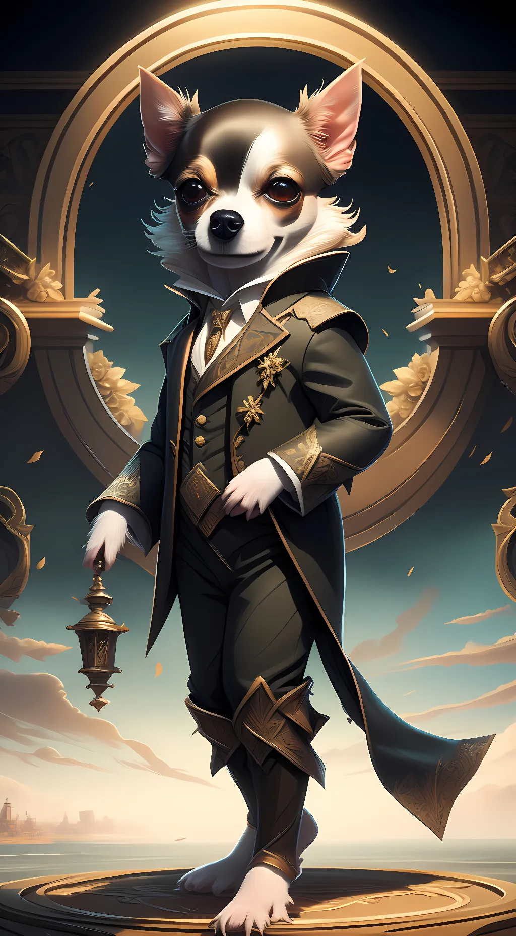 ai character: bean  background