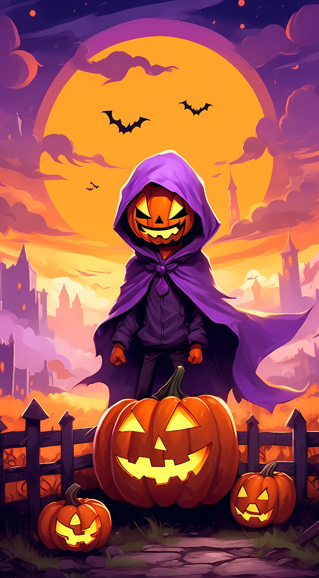 ai character: pumkin panic background